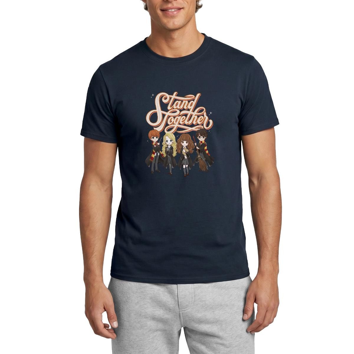 Spreadshirt T-Shirt Harry Potter Animierte Charaktere Stand Together Männer T-Shirt (1-tlg)