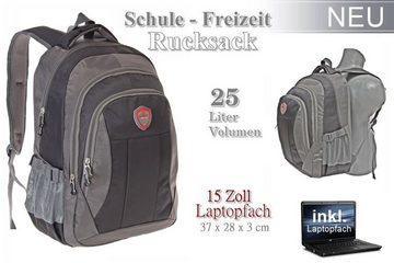 SHG Freizeitrucksack Rucksack Schulrucksack Sportrucksack Laptoprucksack Tagesrucksack (rot), Kurier-Rucksack Schulranzen