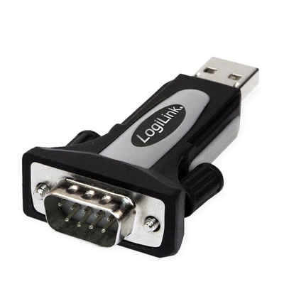 LogiLink USB A 2.0 zu RS232 (9-pin) USB-Adapter, mit 80 cm Verlängerungskabel