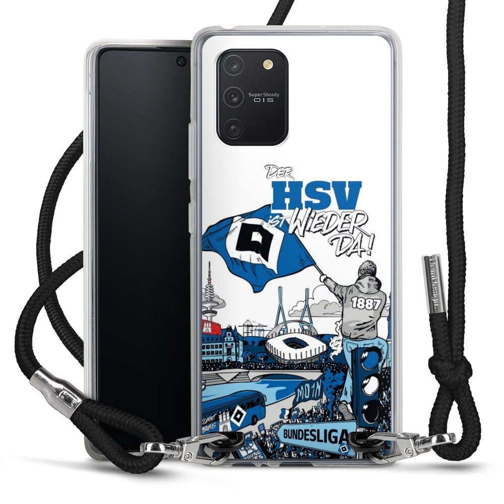 DeinDesign Handyhülle Hamburger SV Offizielles Lizenzprodukt Aufstieg, Samsung Galaxy S10 Lite Handykette Hülle mit Band Case zum Umhängen