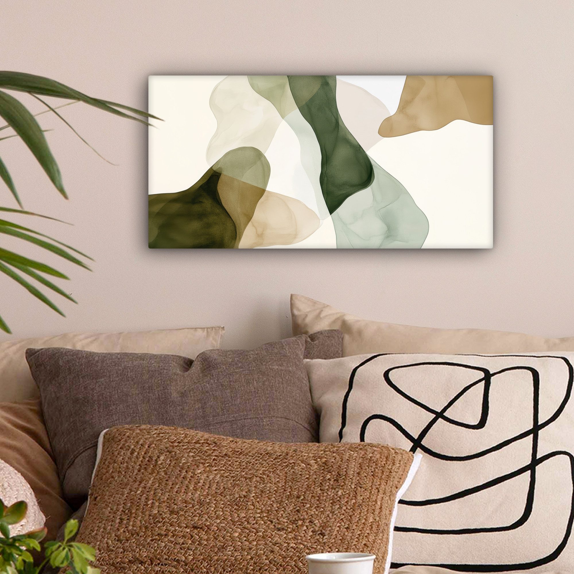 OneMillionCanvasses® Leinwandbild Panorama Japandi - Abstrakt günstig online kaufen