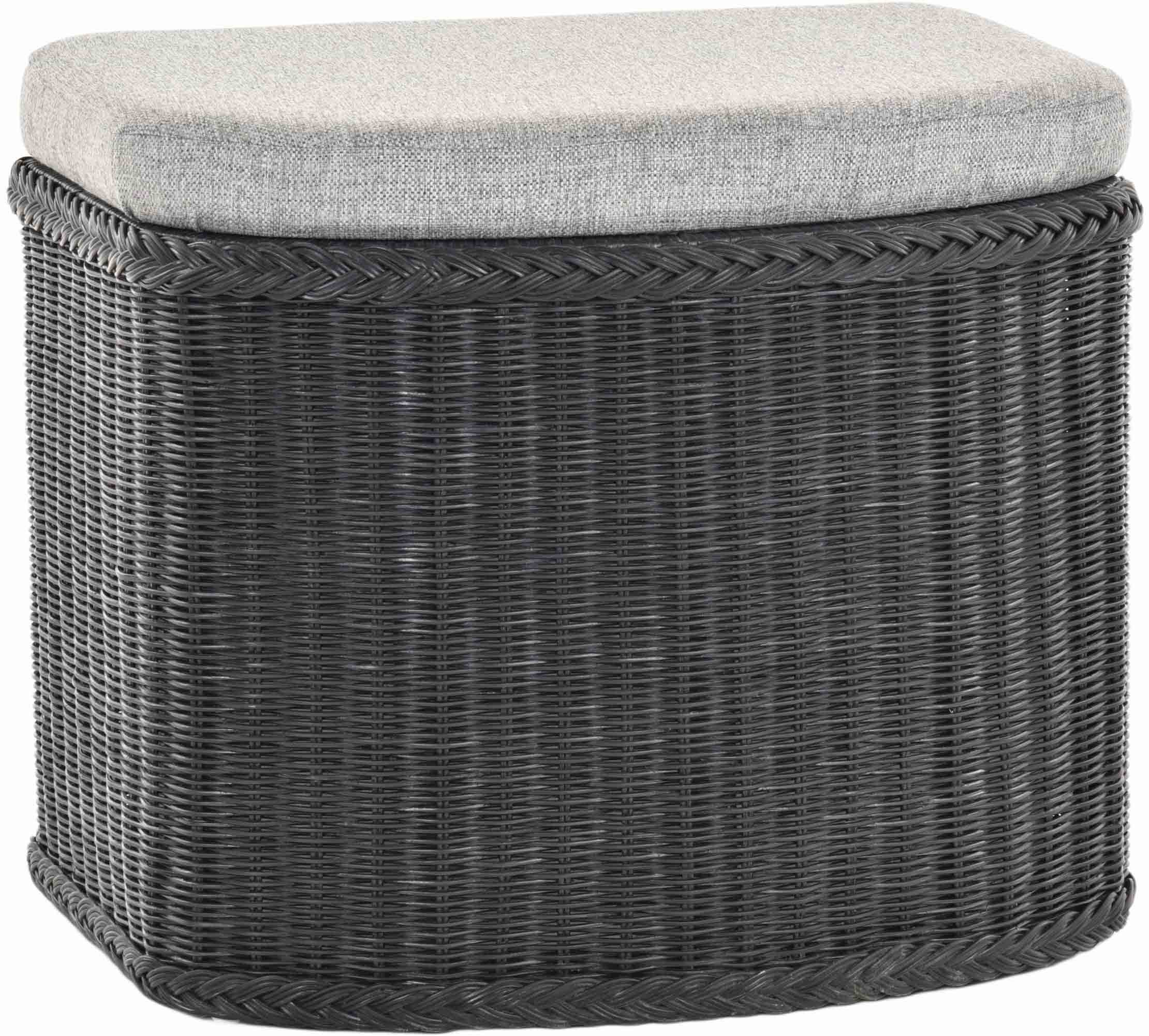 Krines Home Wäschetruhe Wäschekorb bauchig Sitz Truhe Sitzbank mit Deckel S günstig online kaufen