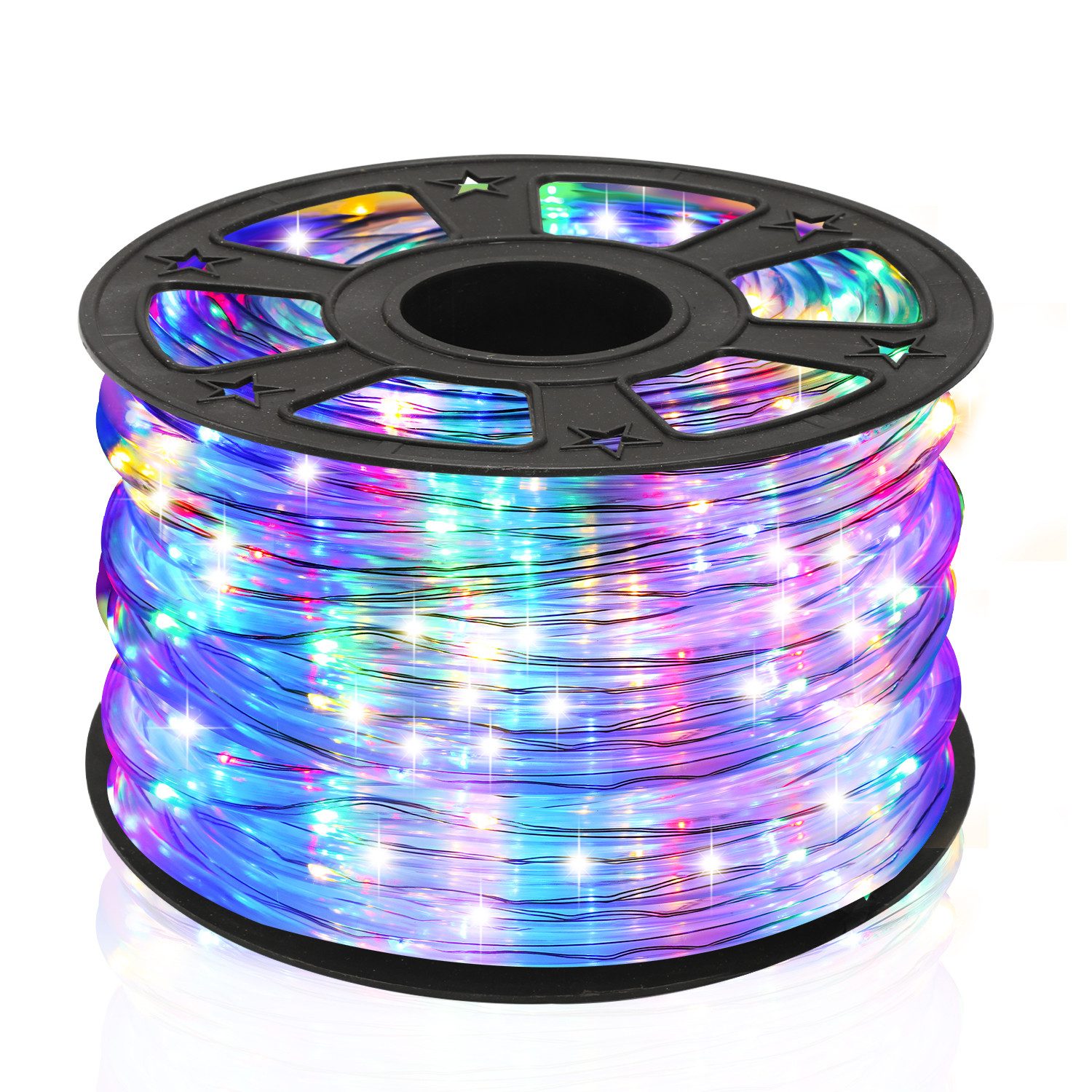 Clanmacy Lichterschlauch 10m-50m LED Lichterschlauch Bunt Lichterkette Lichtschlauch 8 Modi, Wasserdicht