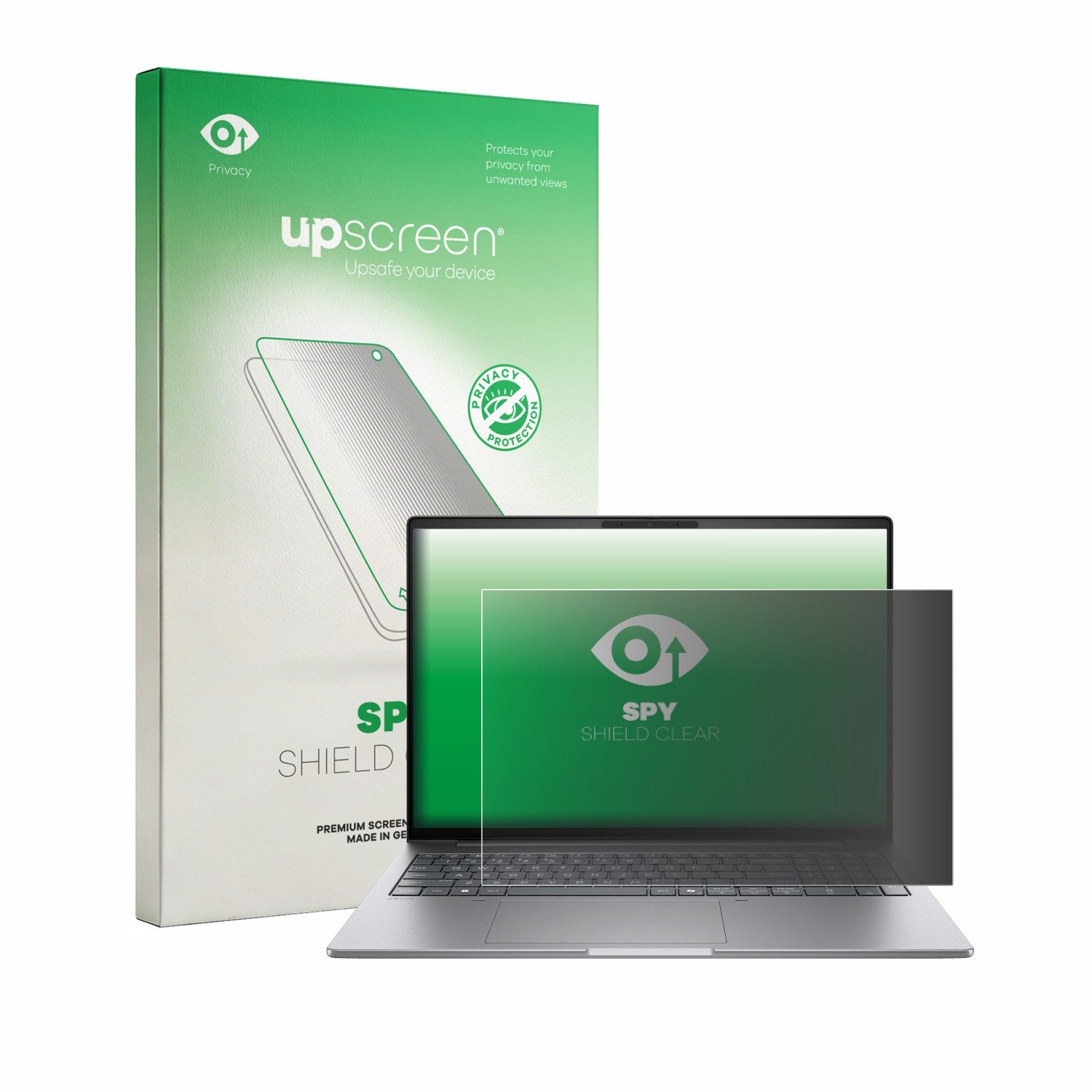 upscreen Displayschutzfolie Sichtschutzfolie für HP Zbook 8 G2i 16", Anti-Spy Privacy Sichtschutz Blickschutzfolie Blaulicht-Schutz