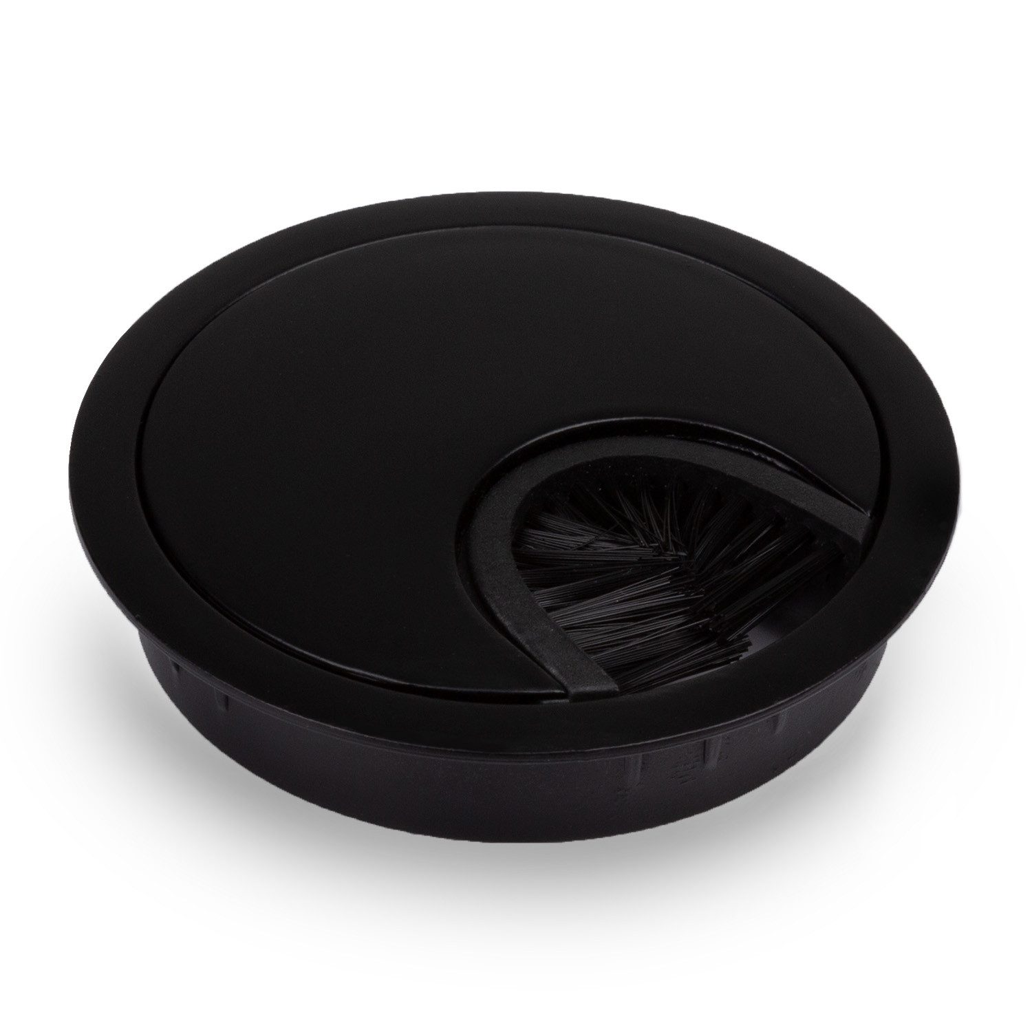 ONECONCEPT Kabelkanal Kabeldurchführung 2er-Set 60 mm Metall Borstendichtung