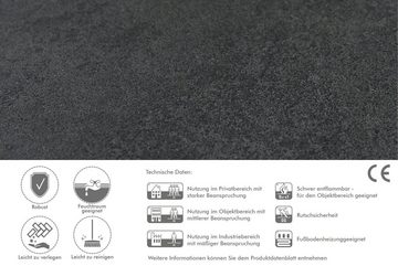 Andiamo Vinylboden Betonoptik Grau und Anthrazit, robust, pflegeleicht, Fußbodenheizung geeignet