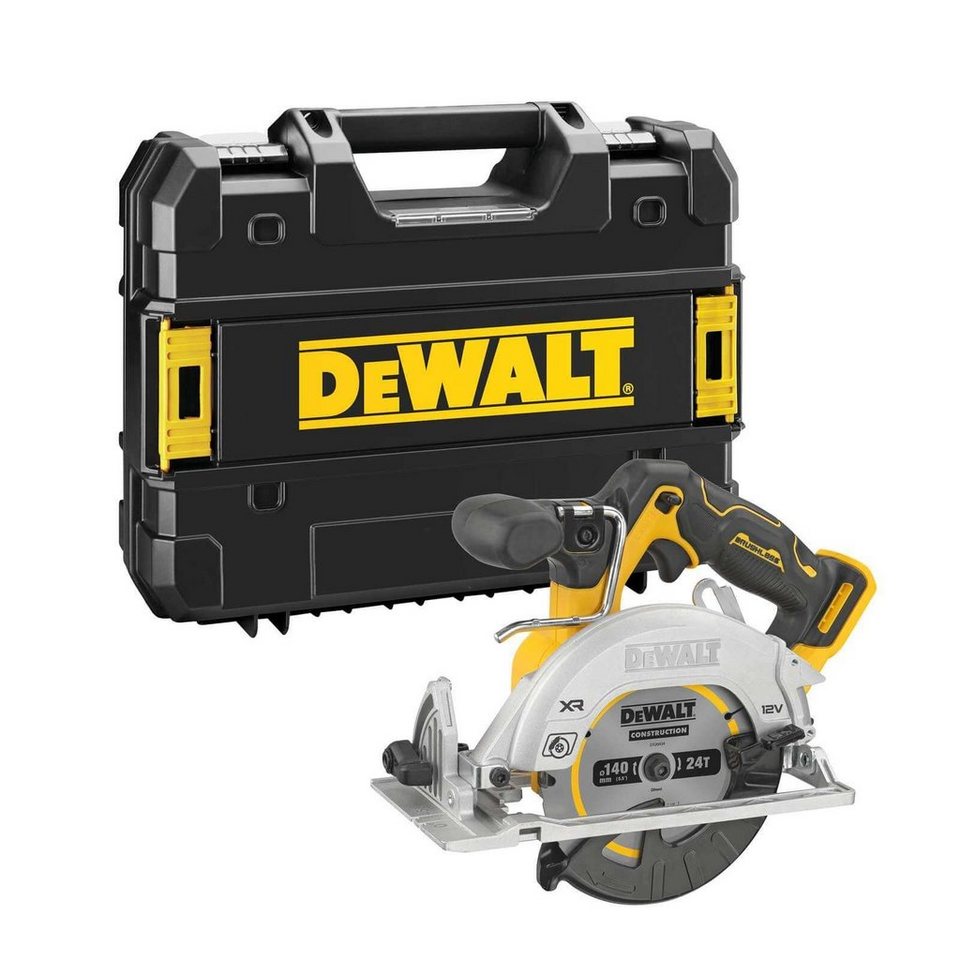 DeWalt Handkreissäge DeWALT Akku-Handkreissäge DCS512NT 12V + Sägeblatt,  AirLock, TSTAK-Box, Verwendungszweck: Zum Sägen von z.B. Holz oder  OSB-Platten