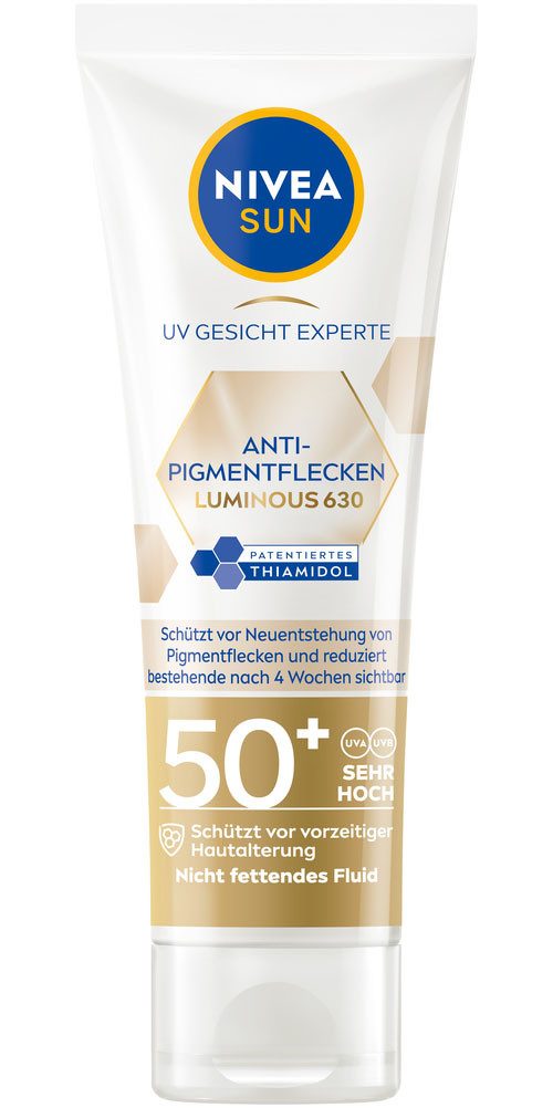 Nivea Sun Sonnenschutzpflege NIVEA SUN UV Gesicht Experte Anti-Pigmentflecken Sonnenschutz LSF 50+, Auch für empfindliche Haut, feuchtigkeitsspendend, nicht fettend.