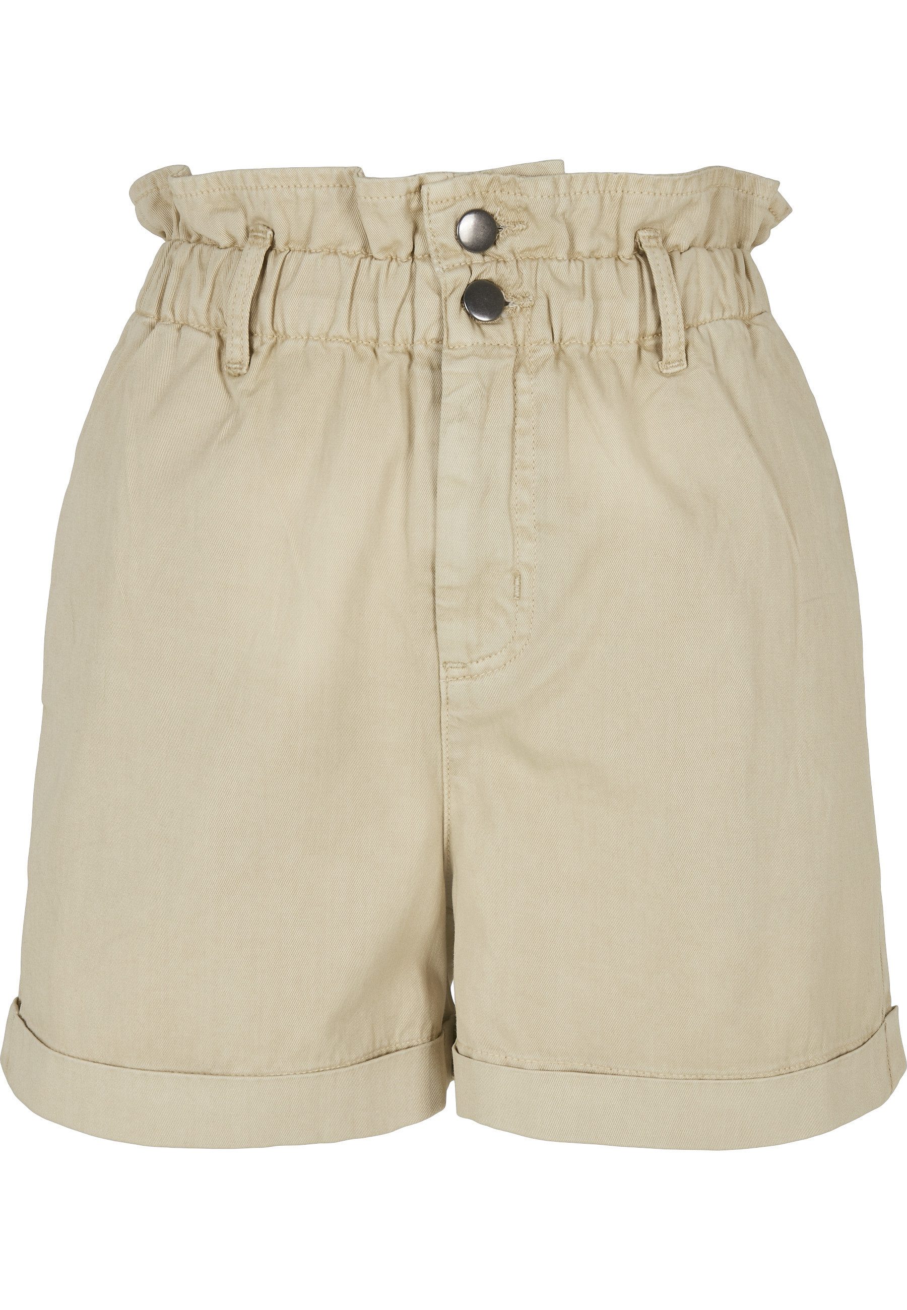 URBAN CLASSICS Stoffhose Urban Classics Damen Ladies Paperbag Shorts (1-tlg)