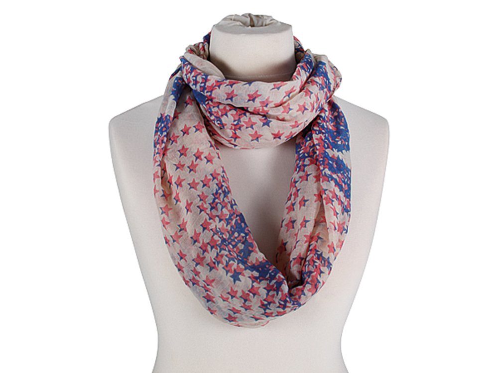 Modeschal Loop Damen Schal Sterne Scarf