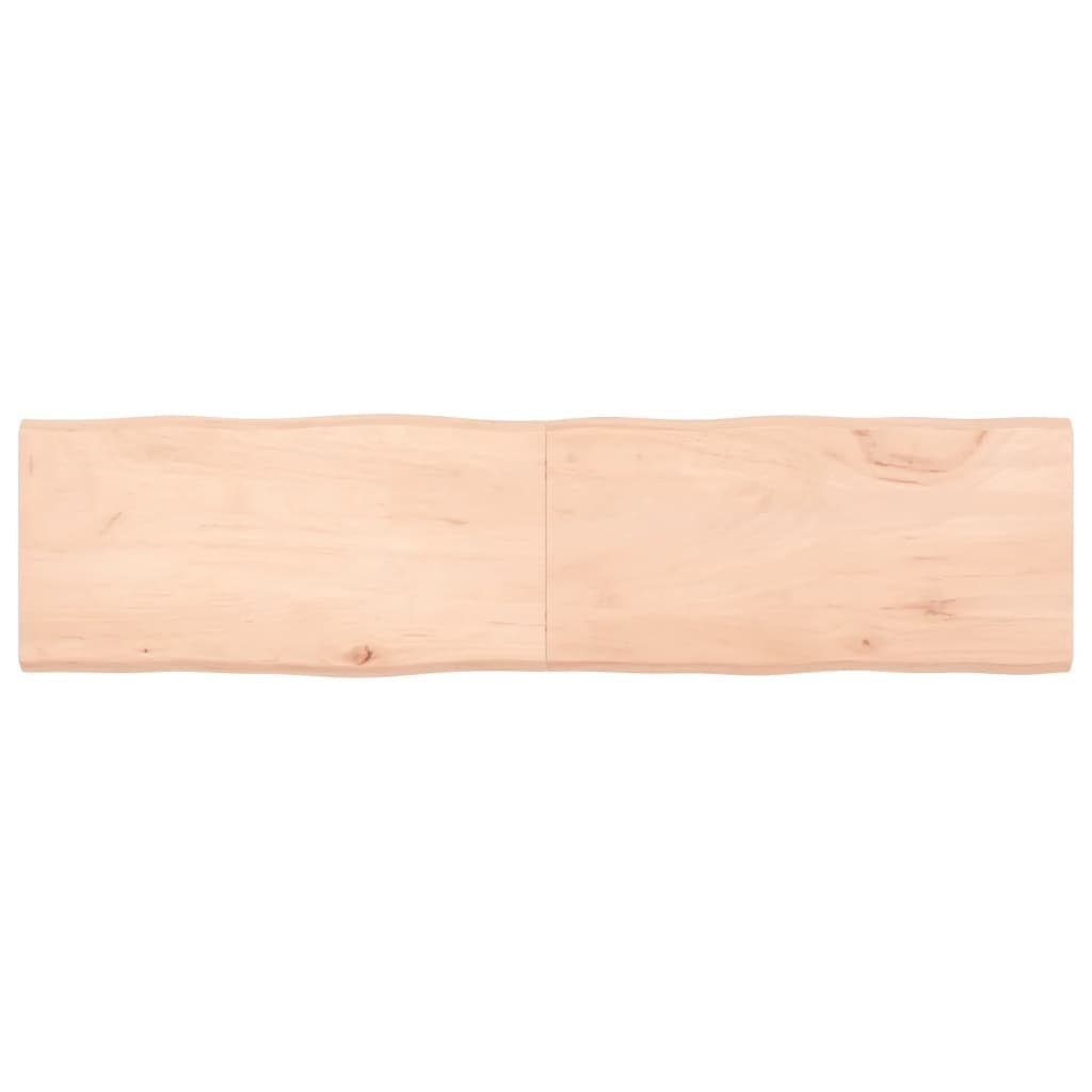 furnicato Tischplatte 160x40x(2-4) cm Massivholz Unbehandelt Baumkante (1 St)