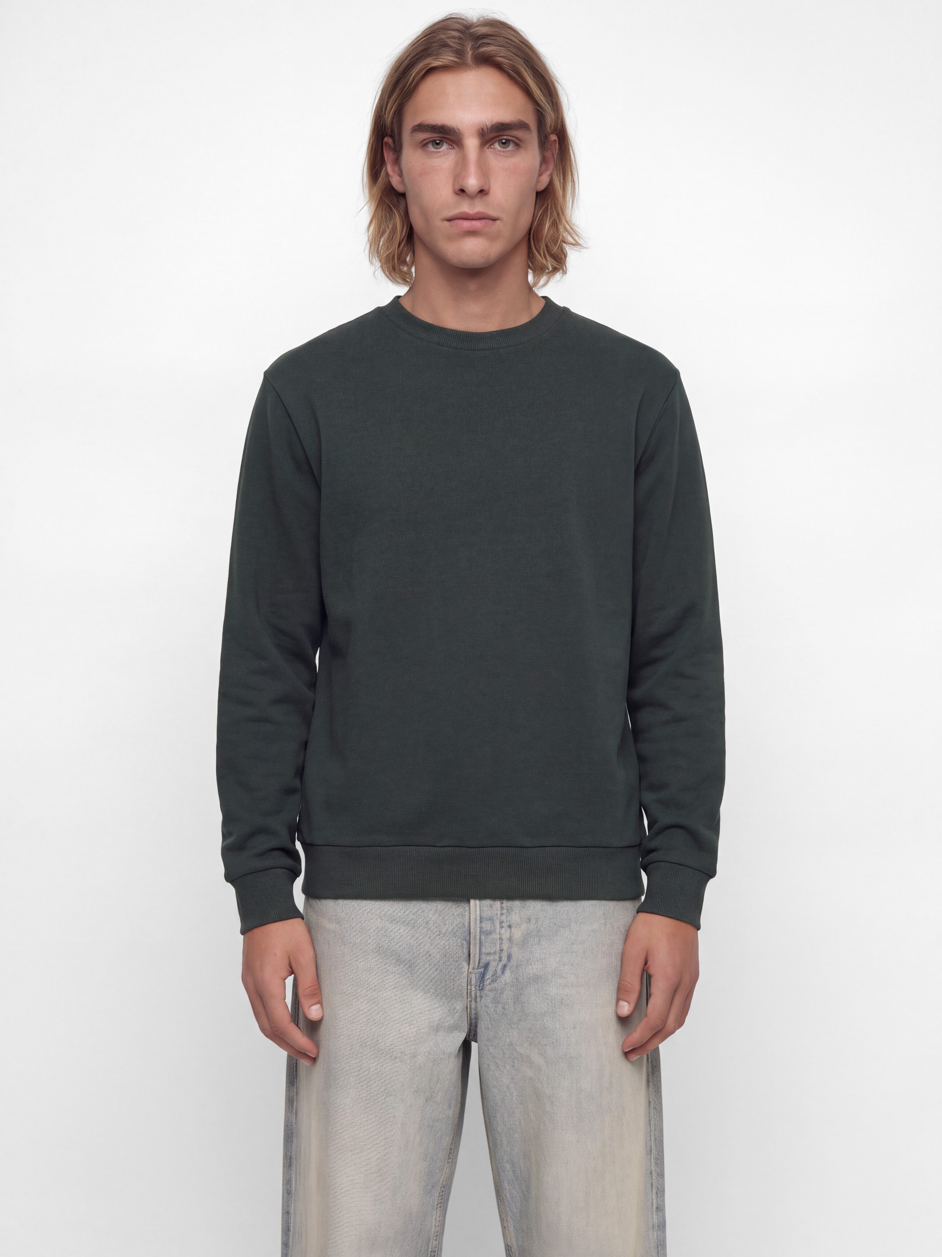 Jack & Jones Sweatshirt JJEBRADLEY SWEAT CREW 2PK MP (Packung, 2-tlg) Materialmix, relaxed fit – Bild 4 von 5