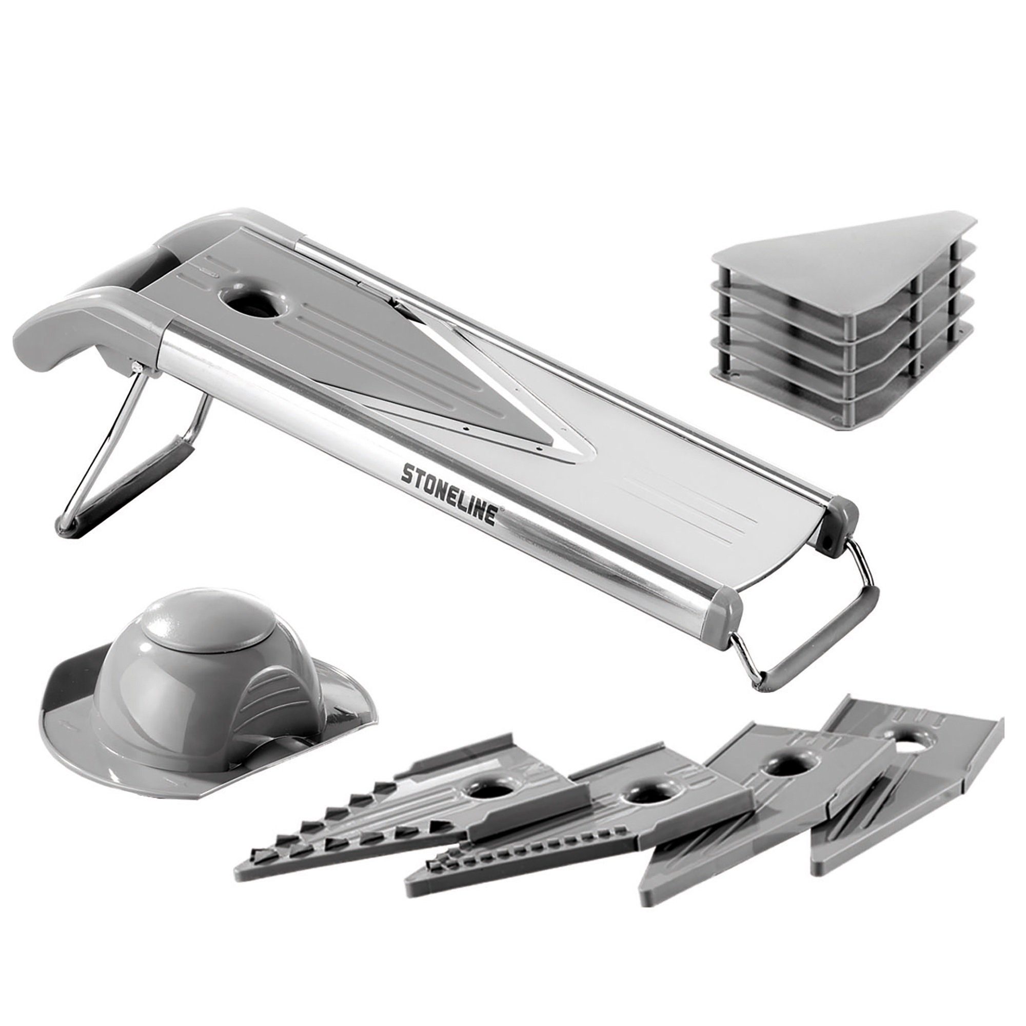 STONELINE Gemüsehobel, Edelstahl, (1-St), 6 Schneidmöglichkeiten, Klimaneutrales Produkt, Designed in Germany