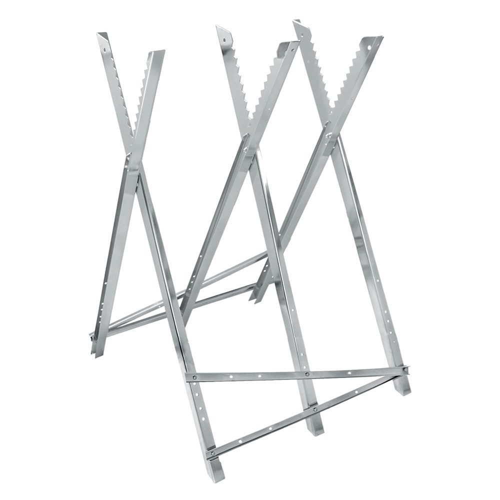 ECD Germany Sägebock Holzsägebock aus Metall klappbar & verstellbar Sägegestell, 150 kg max. Belastbarkeit, (1-St), Schnell einsatzbereit