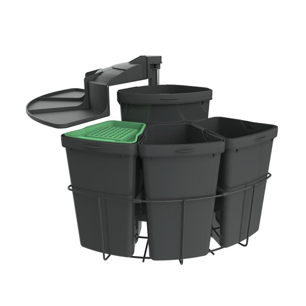 Naber Einbaumülleimer Abfallsammler Cabbi® 4 plus, anthrazit