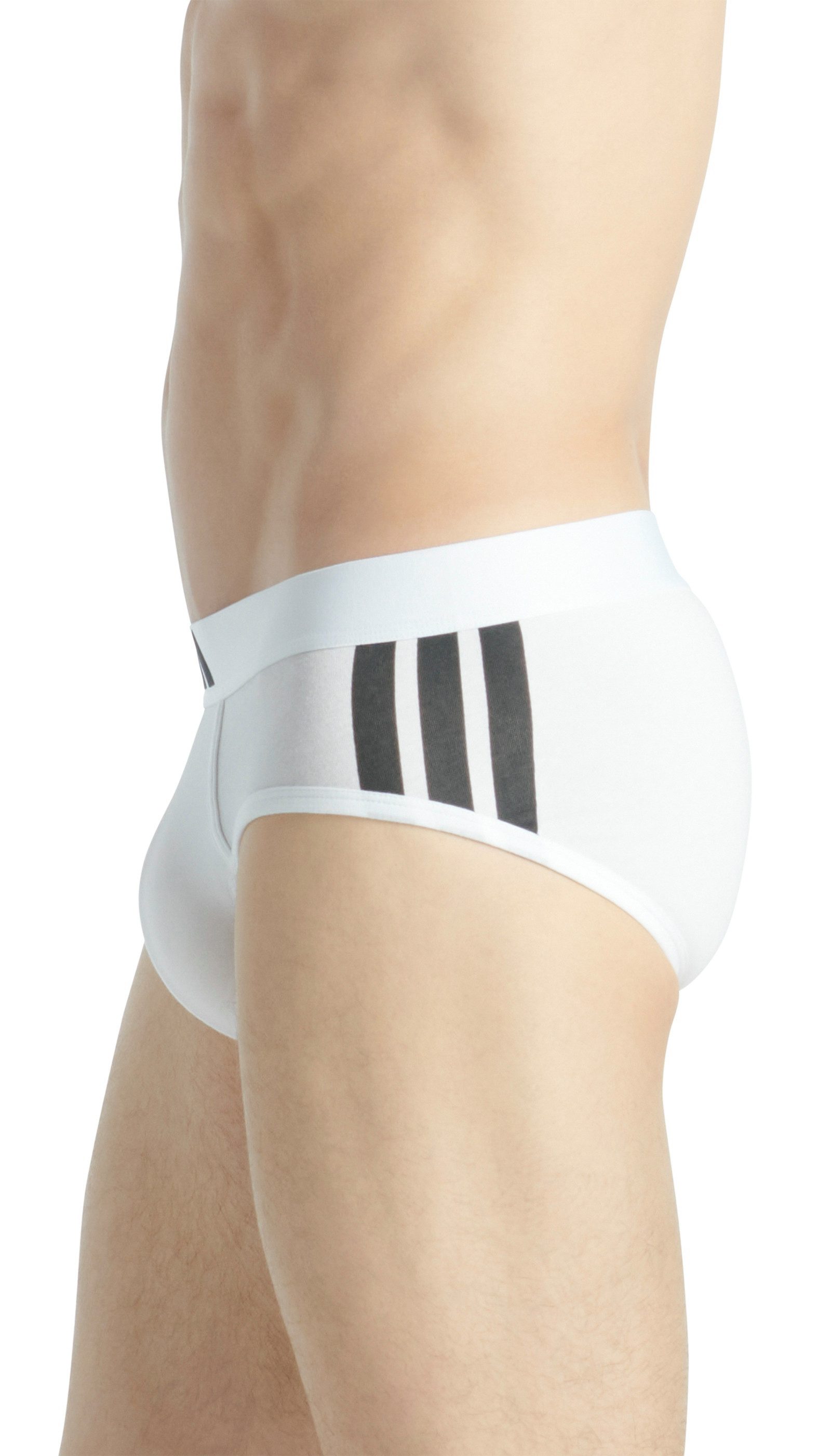 adidas Sportswear Slip Active Flex Cotton 3 Stripes (2er Pack) elastischer Logo-Bund, ohne Eingriff, sportliches Design – Bild 4 von 5