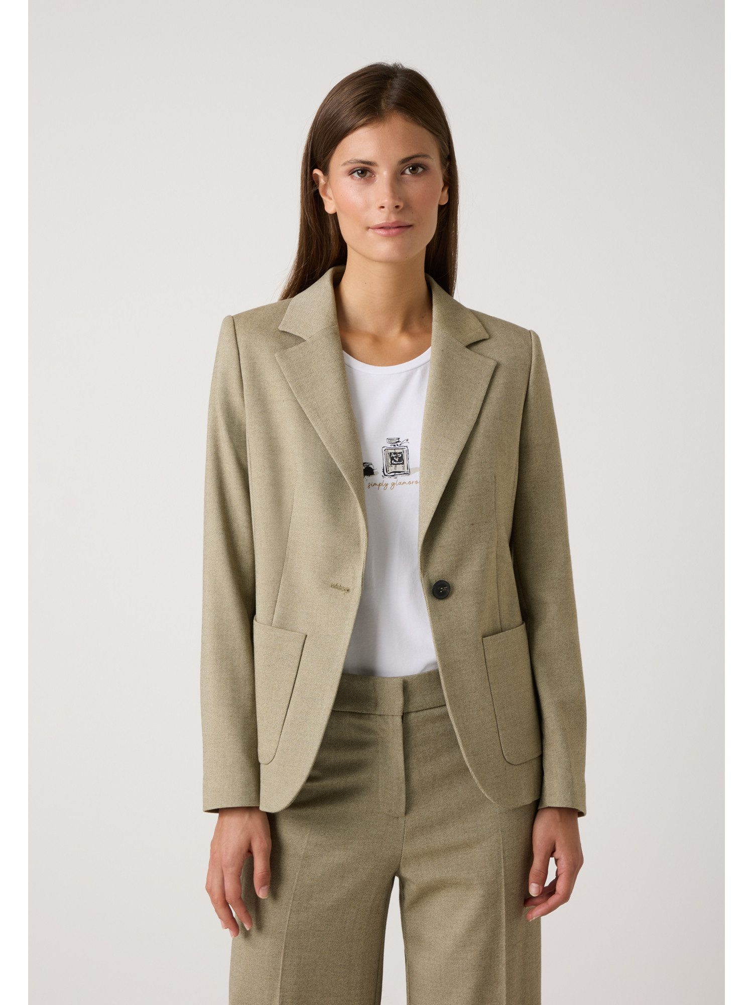 MORE&MORE Jackenblazer 1-Knopf-Blazer, meliert günstig online kaufen