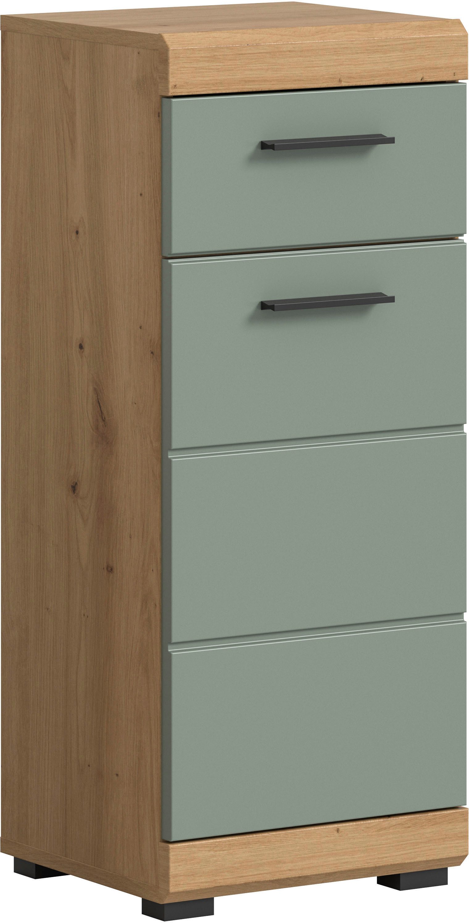 welltime Unterschrank SIENA, Breite 37cm, 1 Tür, 1 Schubkasten, 2 Fächer, MDF-Front (1-St., TOPSELLER) in verschiedenen Farben erhältlich, Badmöbel, Badschrank, Kommode, Bad