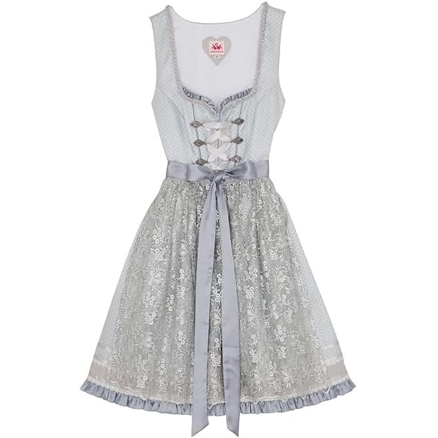 Spieth & Wensky Dirndl Betsy-Dirndl kurz 2-teiliges Midi-Dirndl Kleid Dirndl Trachtenkleid kurz Türkis