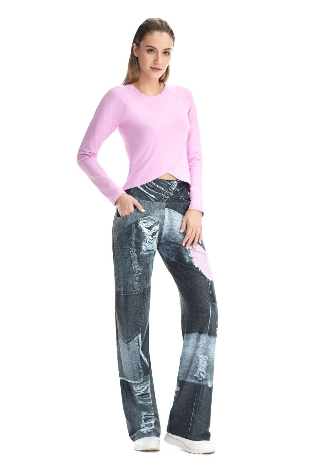 Winshape Sporthose Functional Comfort Wide Leg Pants CUL105C mit Patchwork-Print – Bild 5 von 5