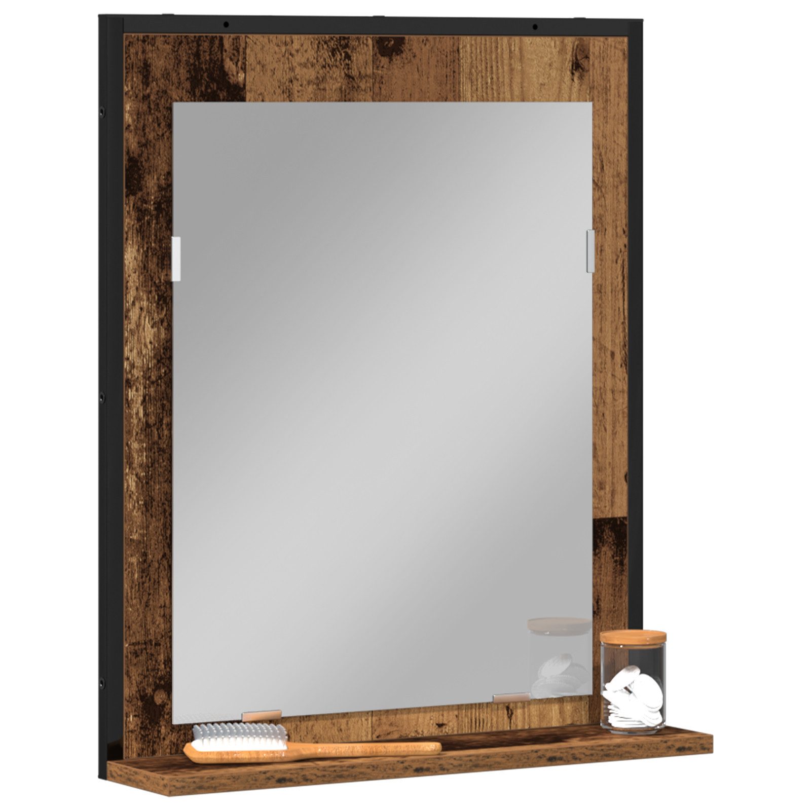 vidaXL Badezimmerspiegelschrank Badspiegel Altholz 50x12x60 cm günstig online kaufen