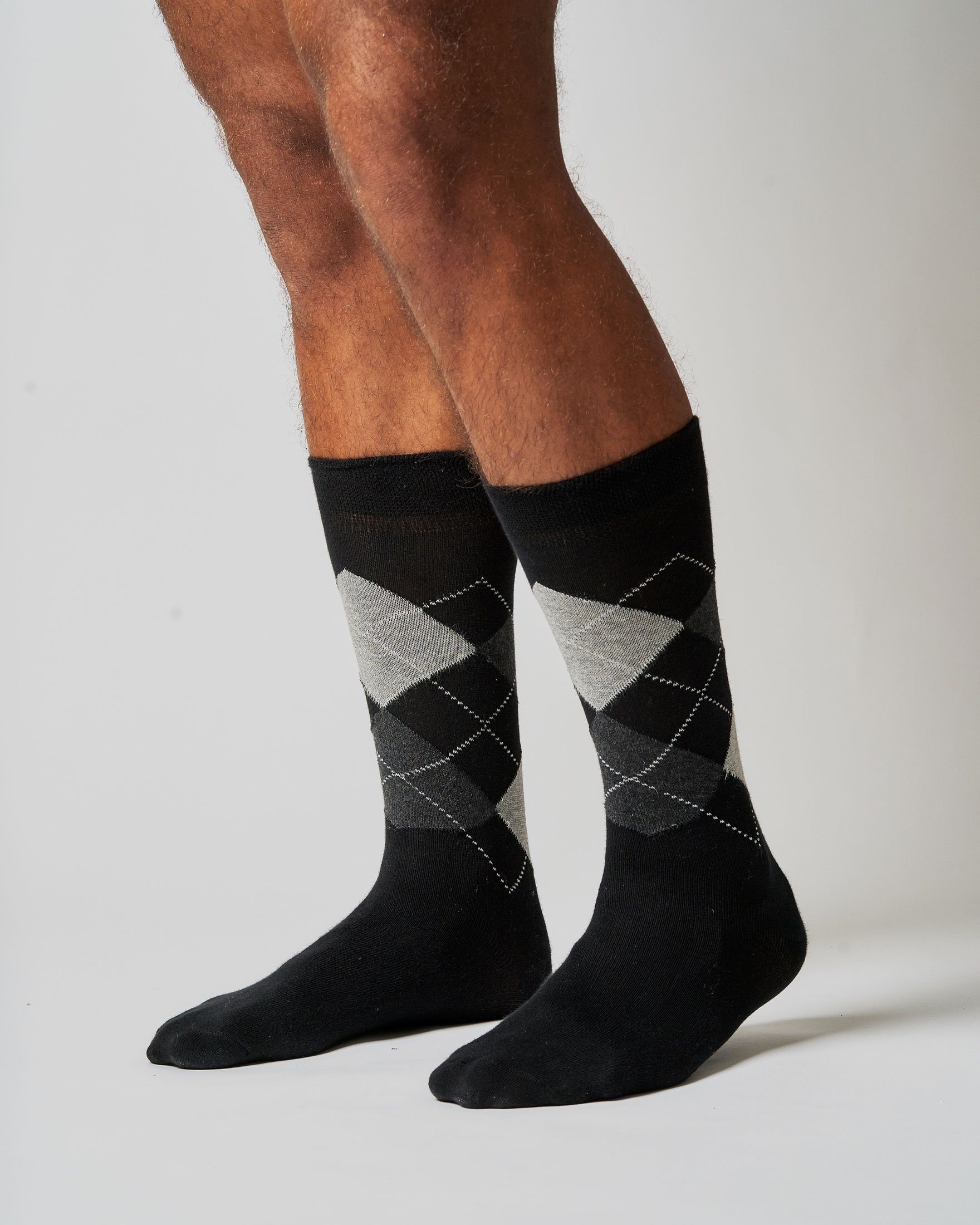 Socken Bio-Baumwolle, geeignet für aus (4-Paar) Businesssocken Anzug Business Mix (Karomuster) jeden SNOCKS 11
