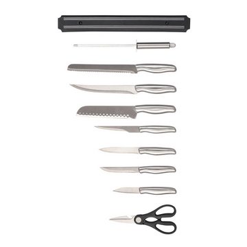 AVANTEX Messer-Set (10-tlg), AVANTEX Messer-Set 10-teilig Schere Messer Schärfer Magnetleiste Küchenmesse