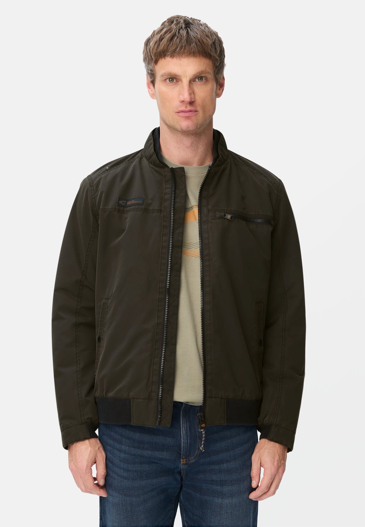 camel active Outdoorjacke mit Strickbund Langarm