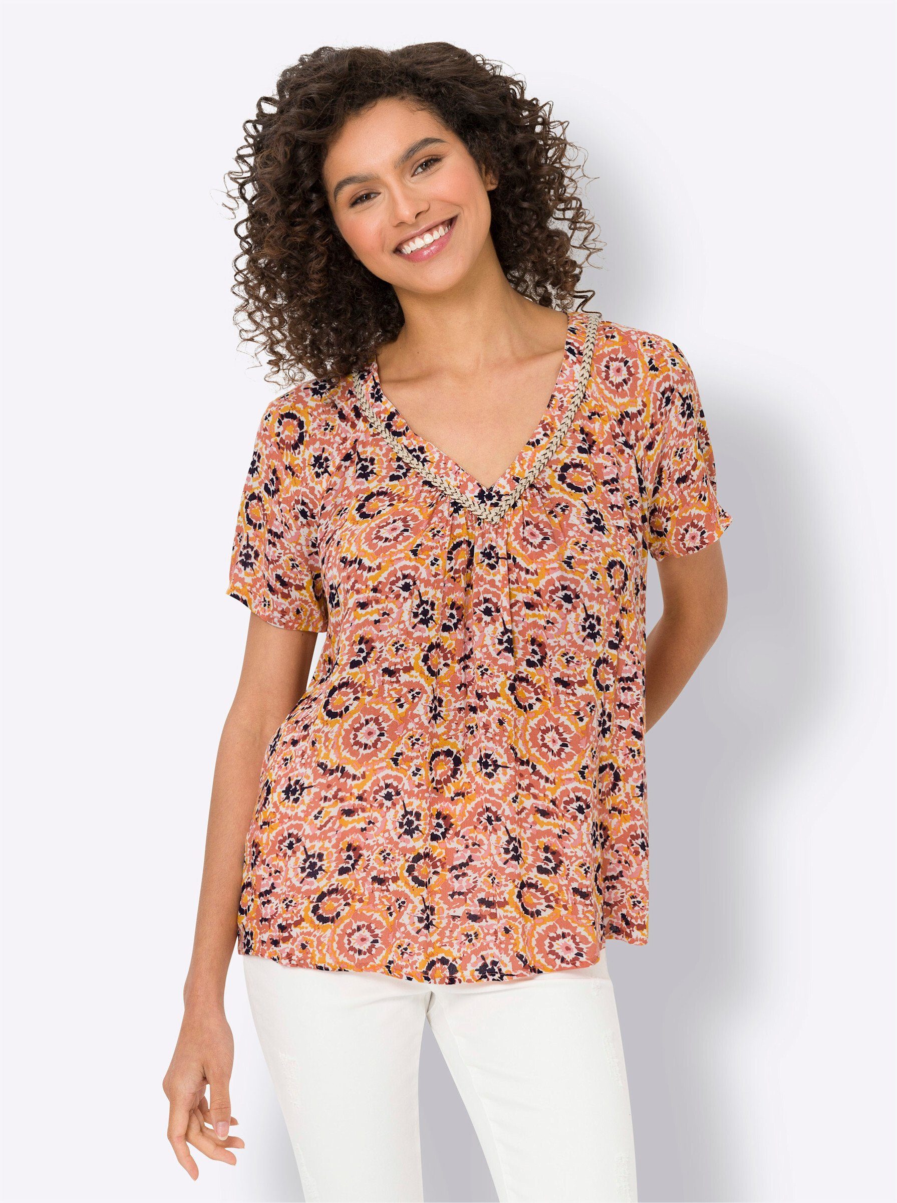 Klassische Bluse Druckbluse