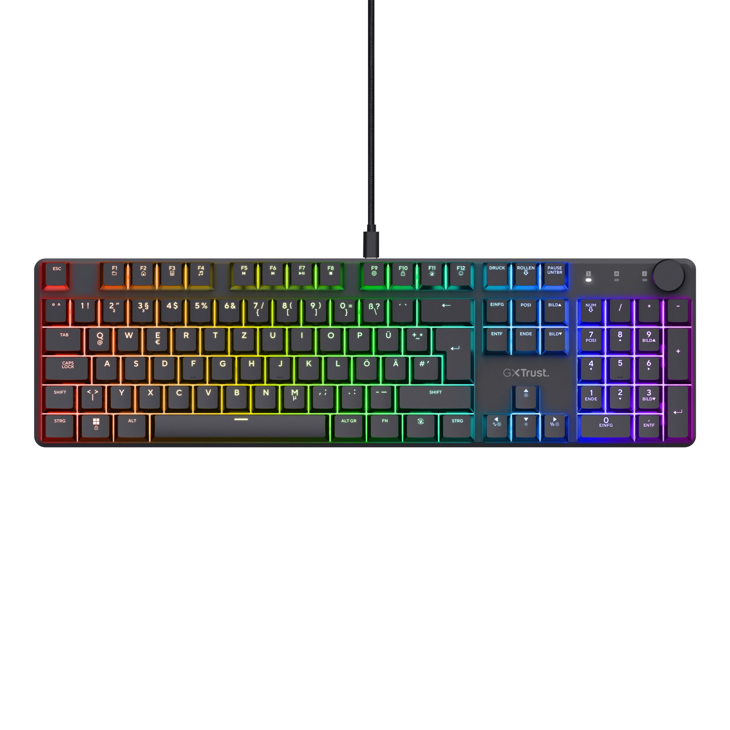 Trust GXT 866 Torix Gaming Tastatur mechanisch RGB Keyboard für PC Gaming-Tastatur