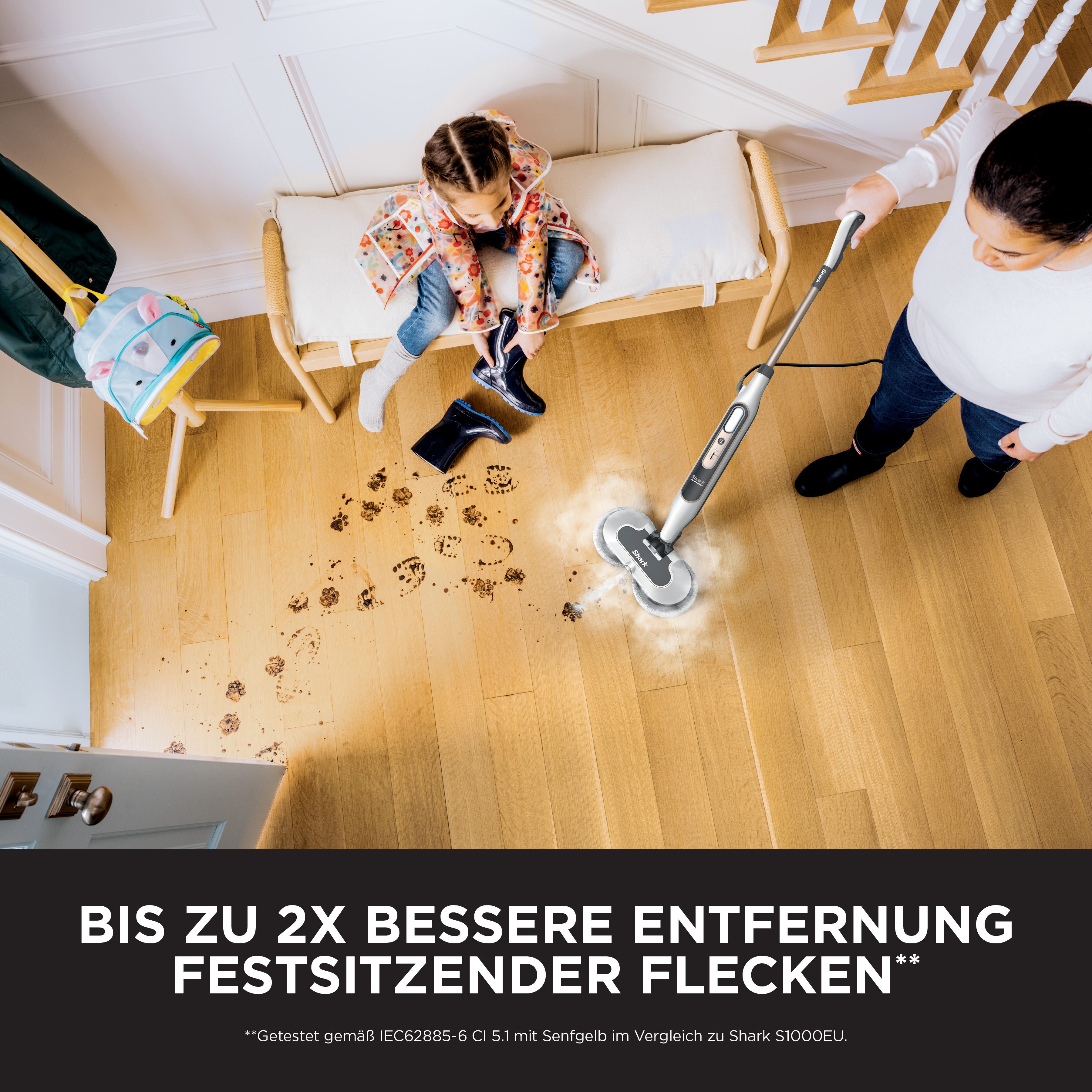 Shark Dampfreiniger Shark Steam & Scrub mit Steam Blaster Technologie S8201EU, 1120 W
