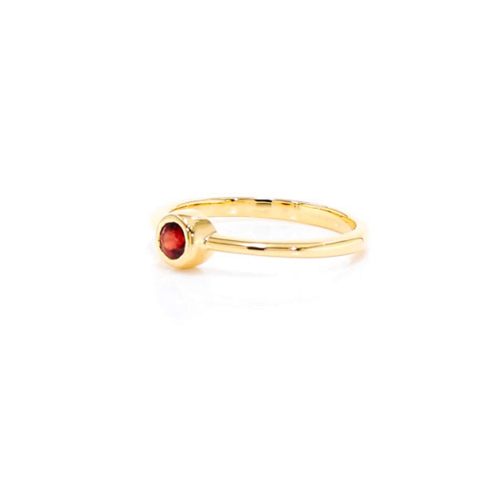 Cavill Solitärring Tansanischer Rubin Goldplattierter Silberring, günstig online kaufen