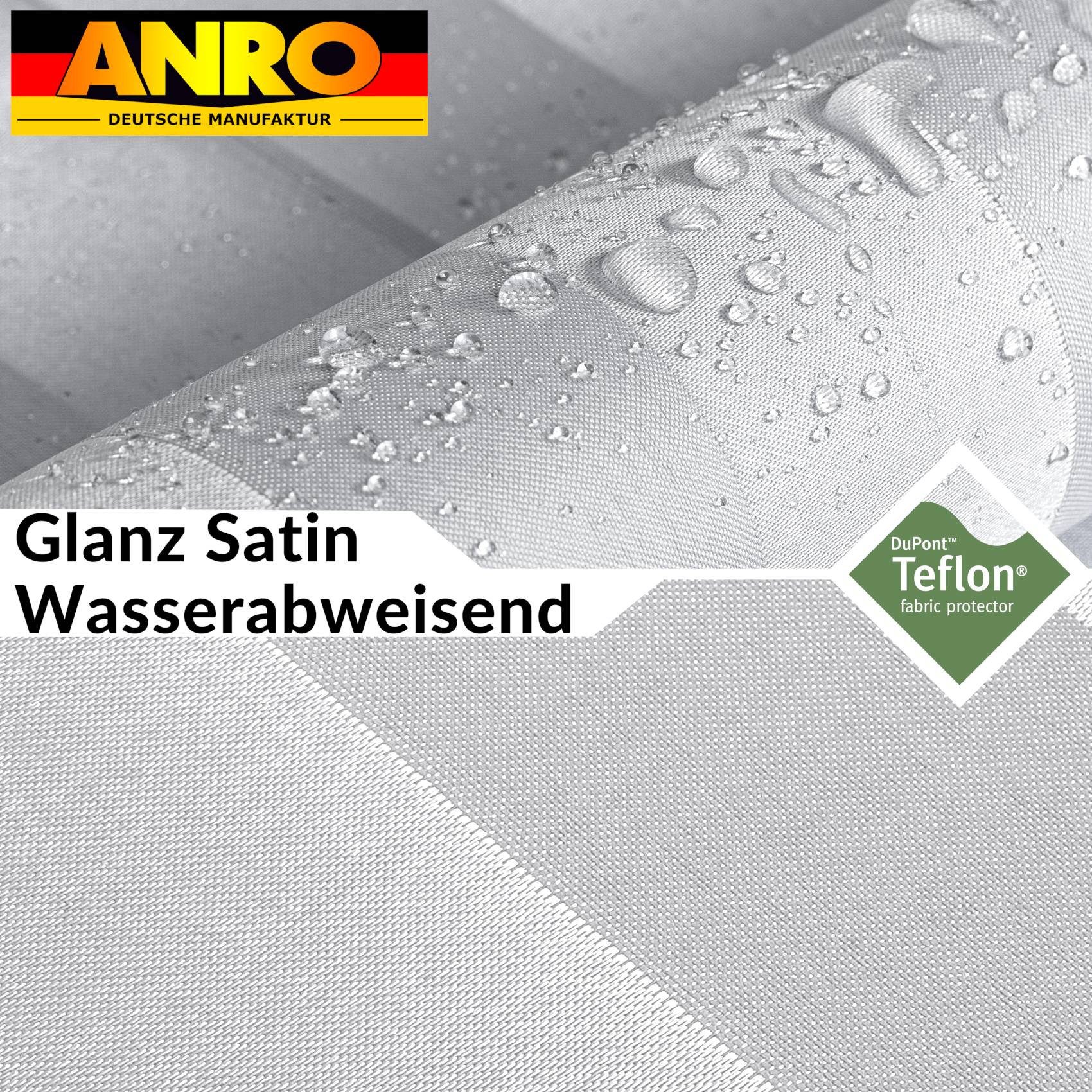 ANRO Duschvorhang aus Italien hochwertiger Badevorhang Textil mit Ösen und Haken Breite 120 cm (Packung, 1-tlg., Duschvorhang inkl. Aufhängeringe), robuster Vor – Bild 5 von 5