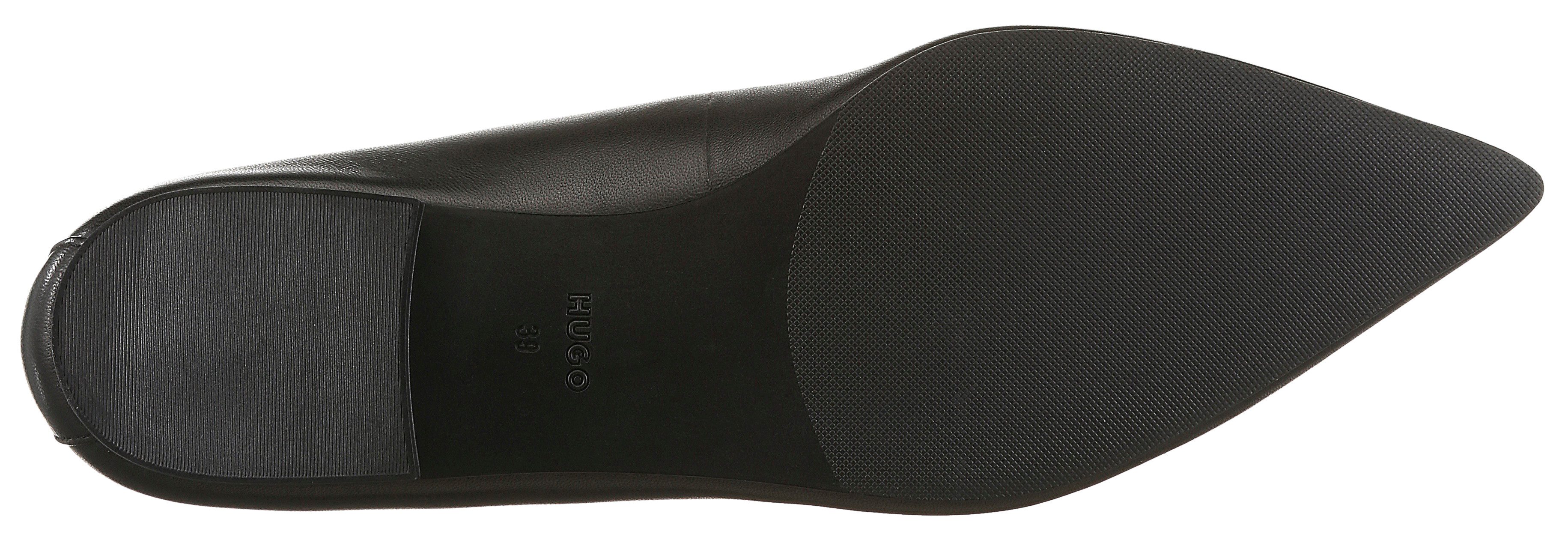 HUGO Maridia Ballerina Slipper, Loafer, Schlupfschuh, Business-Ballerina in spitzer Form