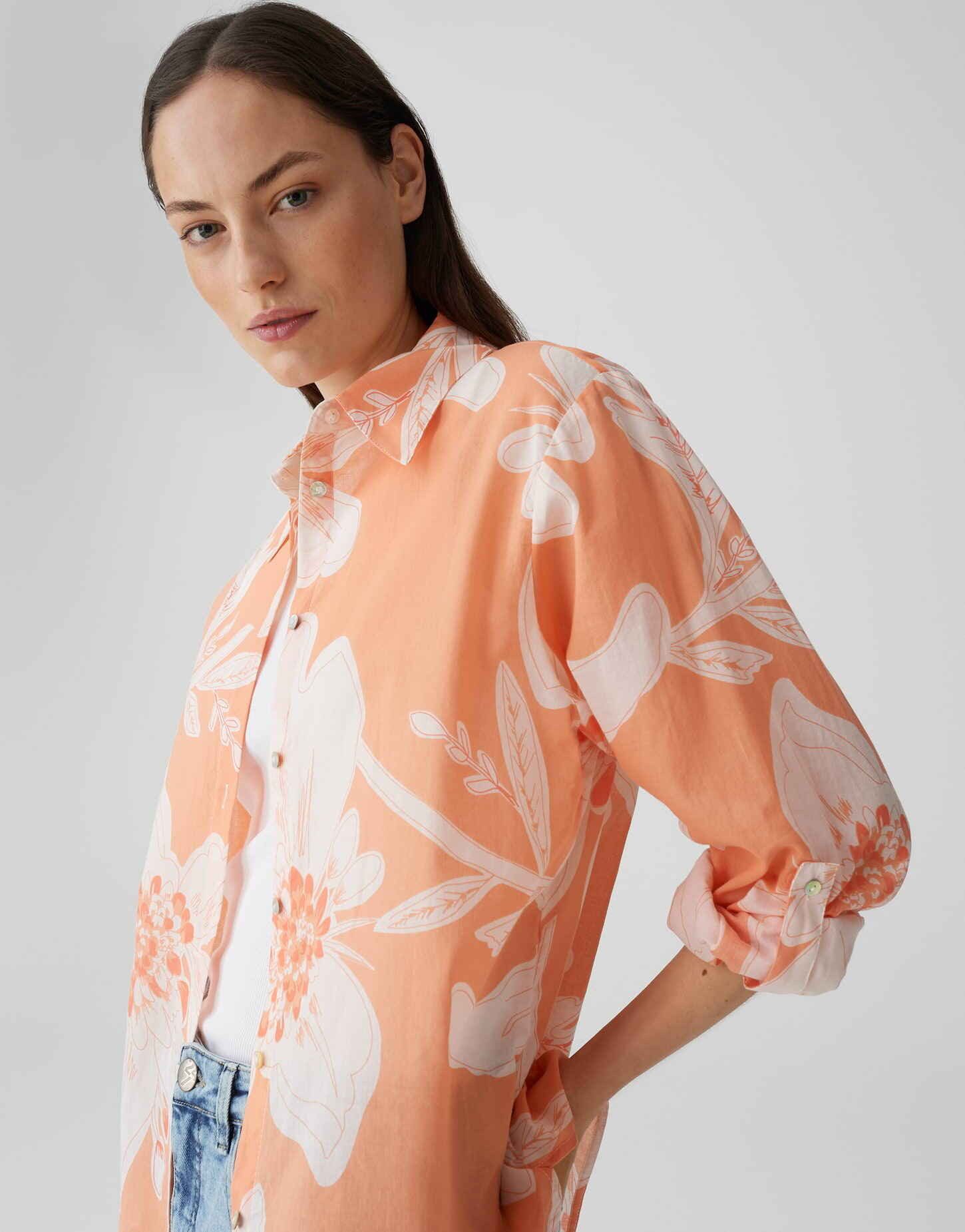 OPUS Longbluse FUMINE BOHÈME Regular mit floralem Print