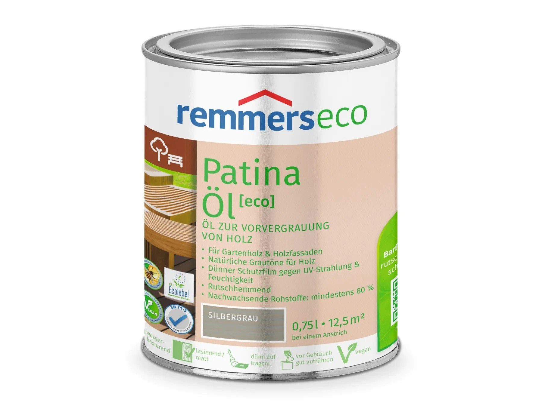 Remmers Holzöl Patina-Öl [eco] silbergrau