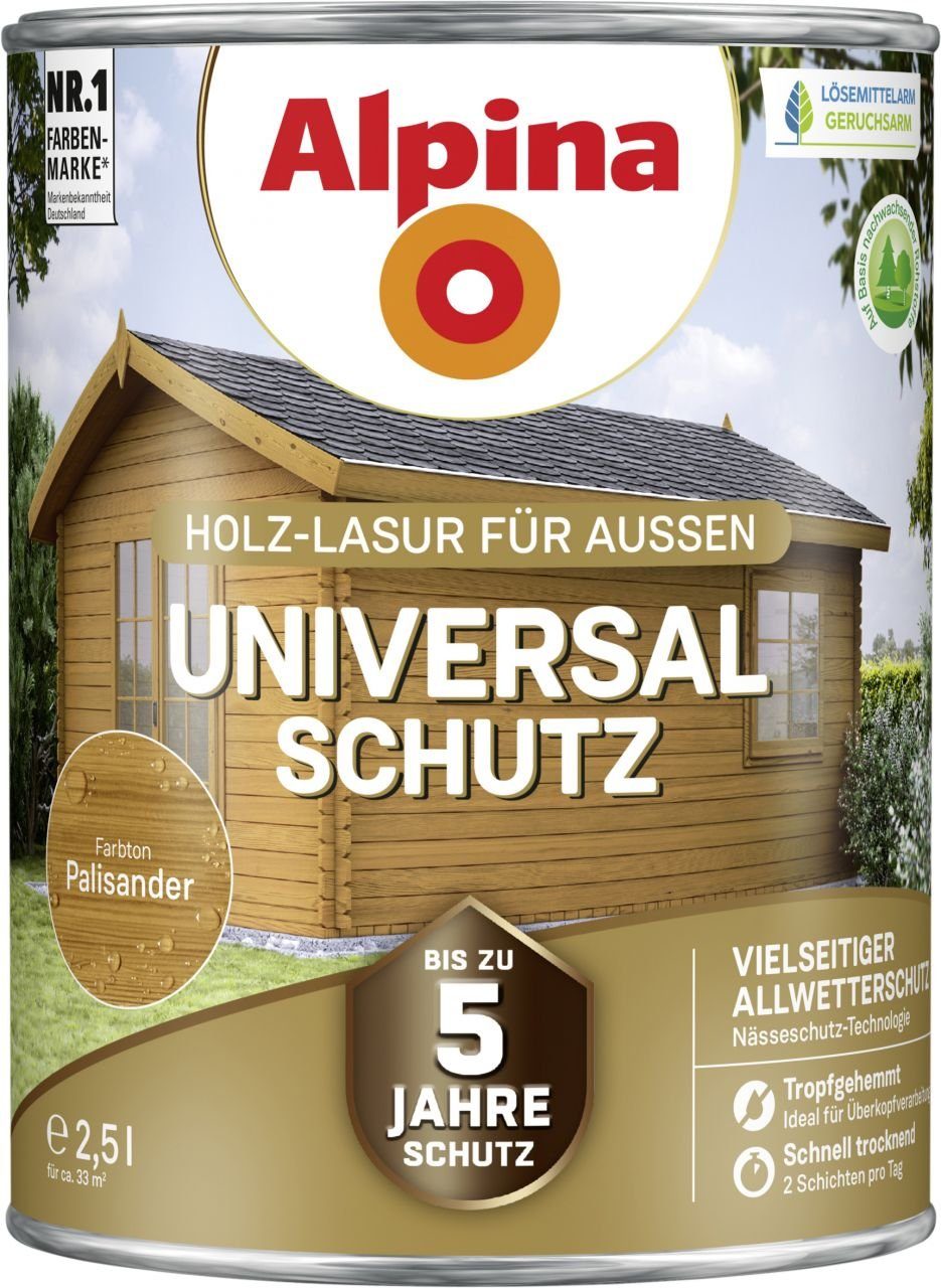 Alpina Lasur Alpina palisander Holzlasur Universal-Schutz2,5L