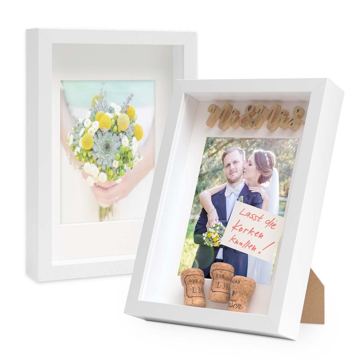 PHOTOLINI Bilderrahmen 2er Set 3D-Rahmen mit günstig online kaufen