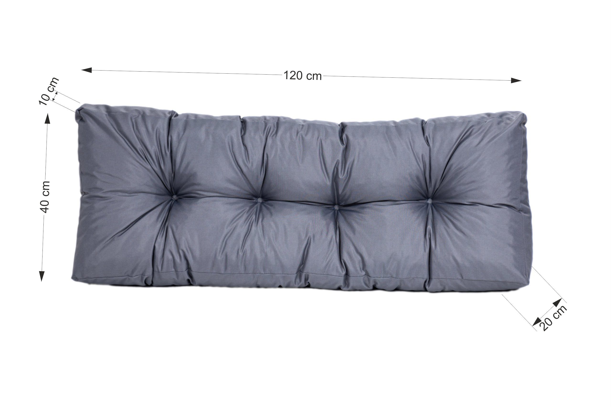 TexDeko Palettenkissen Set Modell: Comfort 2-TLG, Palettenkissen Set wasserabweisend, Premium Qualität