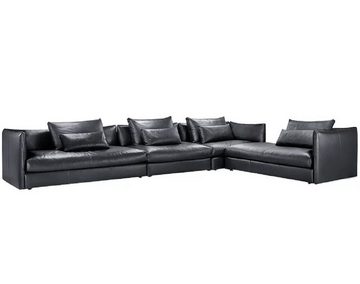 JVmoebel Ecksofa, Italienische Leder Stil Wohnzimmer Möbel Ecksofa Sofa Polster