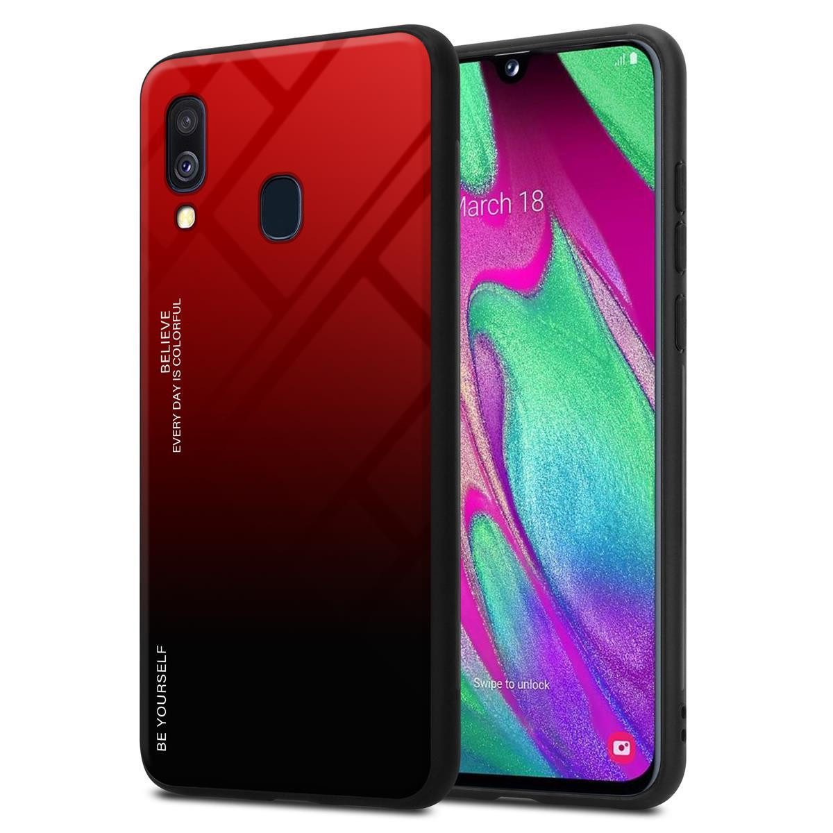 Cadorabo Handyhülle für Samsung Galaxy A40 Hülle Samsung Galaxy A40, Robustes Hard Case - Handy Schutzhülle - Hülle - Back Cover Bumper