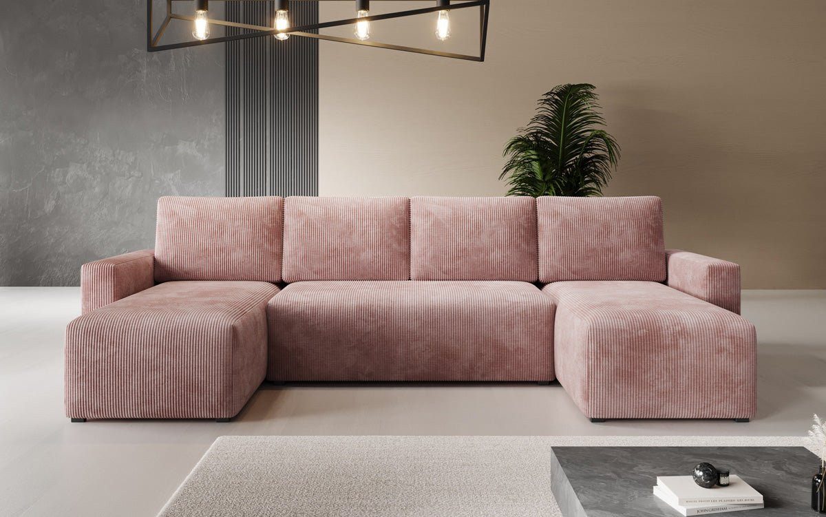 Luxusbetten24 Schlafsofa Designer Sofa Melva U, günstig online kaufen