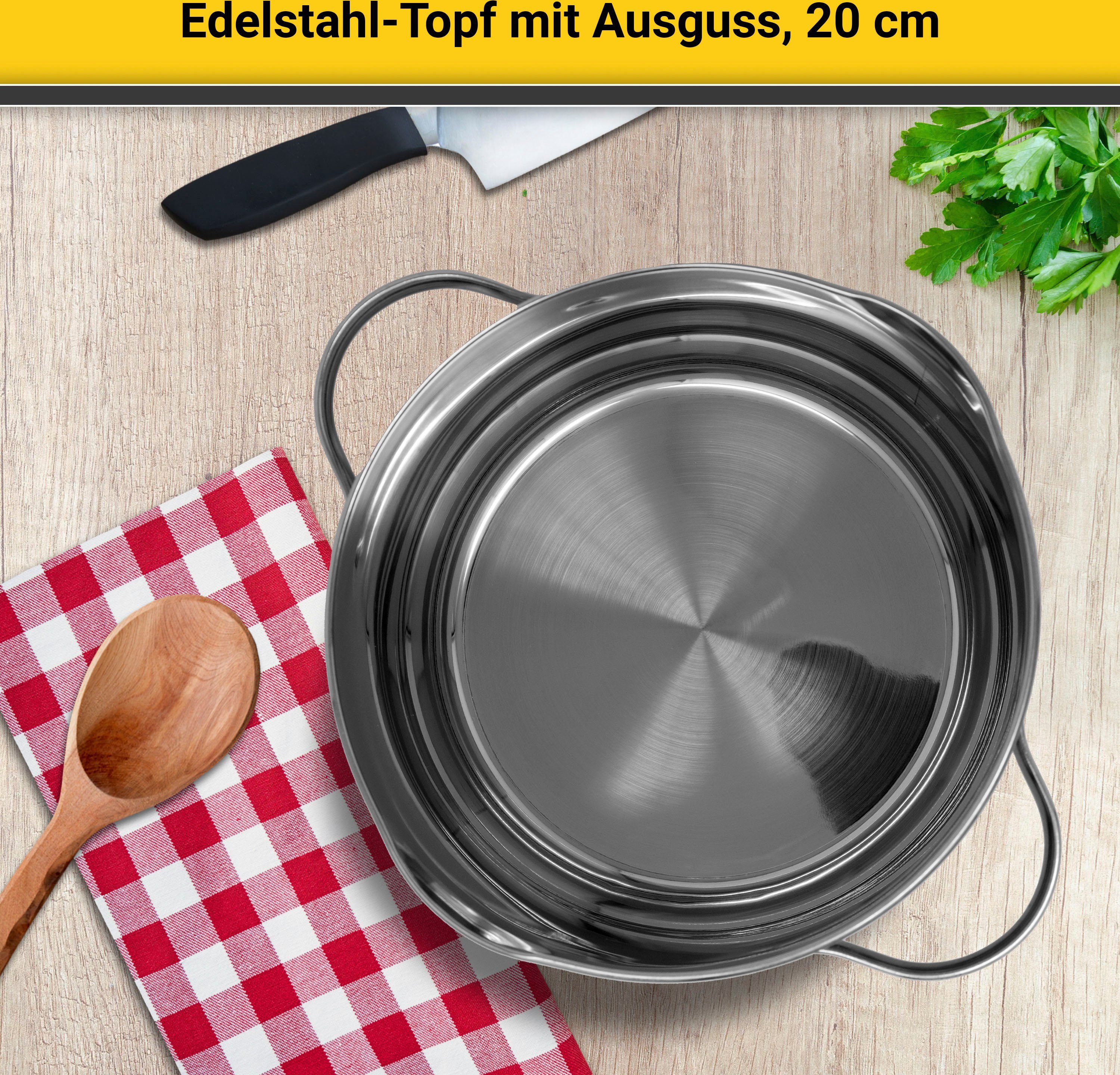 Krüger Kochtopf, Edelstahl 18/8 (1-tlg), Induktion