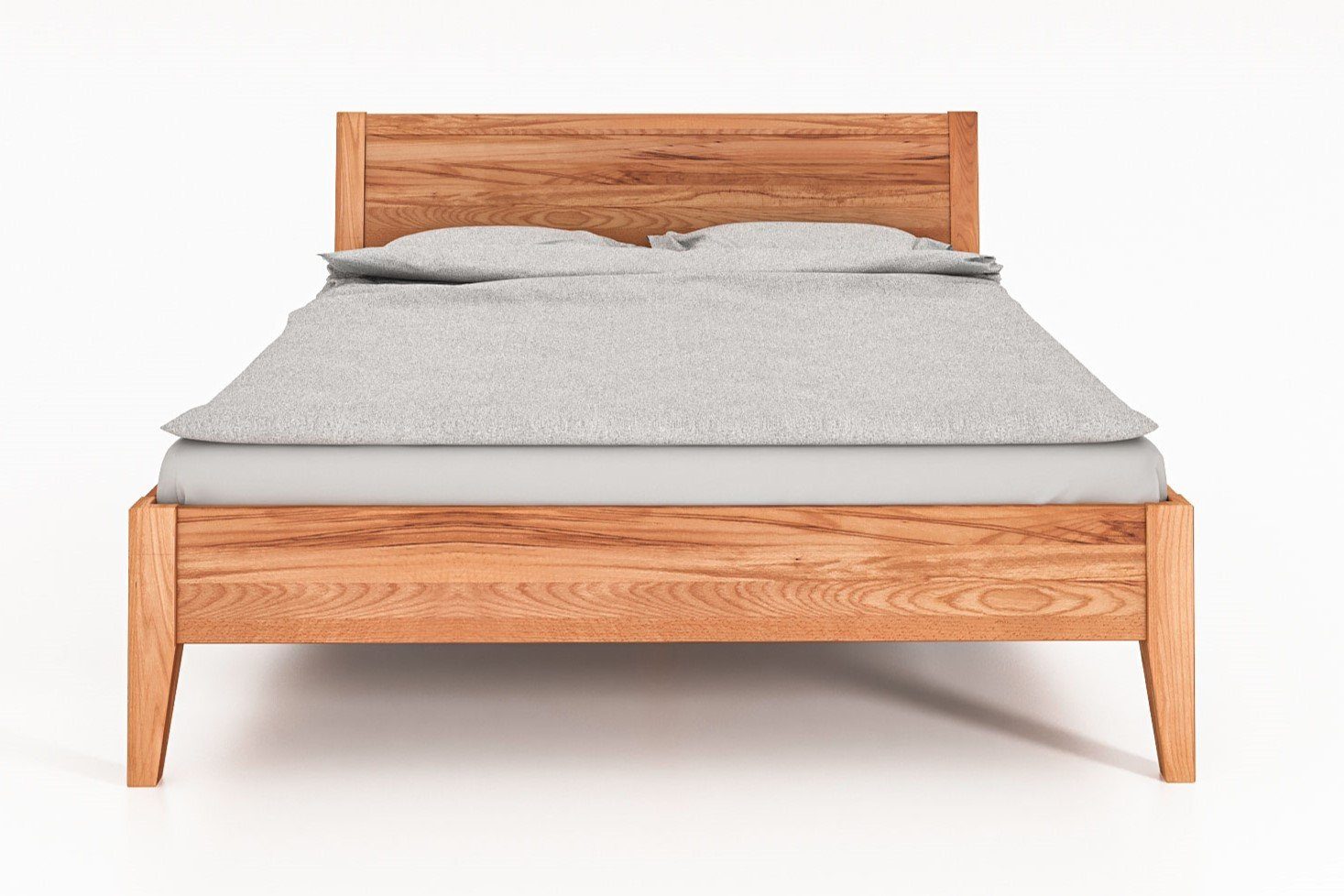 byoak Bett ODYS 180 x 220 aus Massivholz, mit Holzkopfteil, Naturgeölt