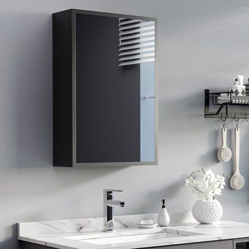 Kleankin Spiegelschrank (Set, 1-St., Badspiegelschrank) Wandschrank mit 3 Schichten