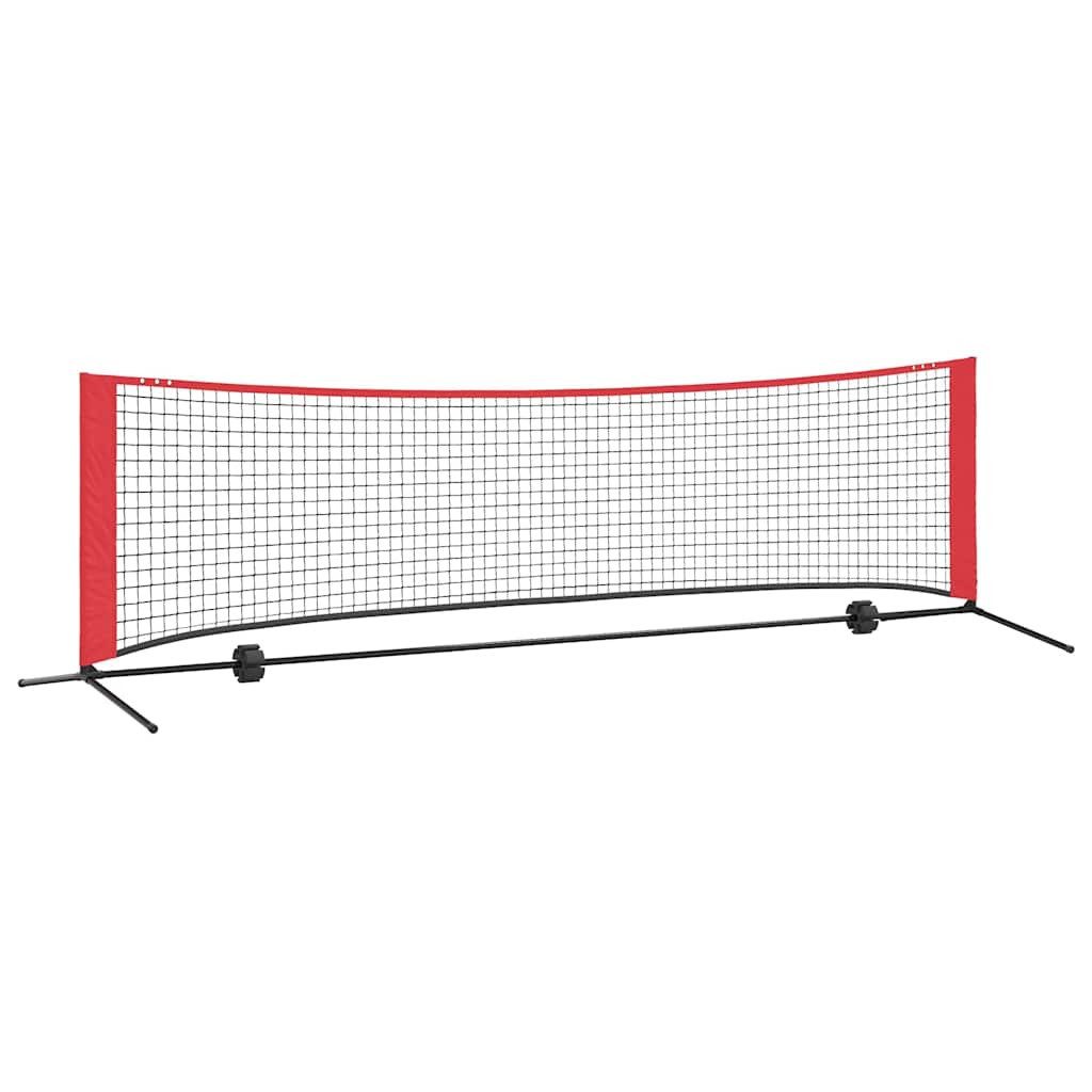 vidaXL Fußballtor 301 x 905 x 87 cm Tennisnetz Schwarz und rot 301x905x87 cm Polyester m