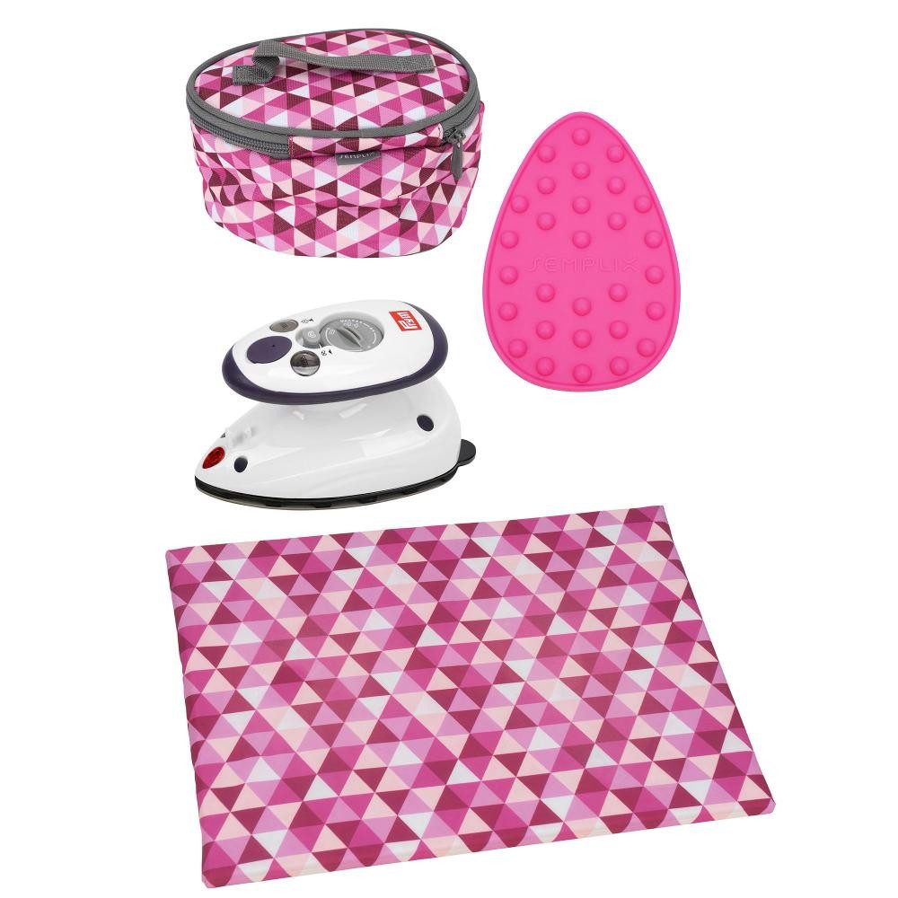 Semplix Dampfbügeleisen - Bügelset - Prym Mini-Dampfbügeleisen+Bügelunterlage+Tasche, 343 W