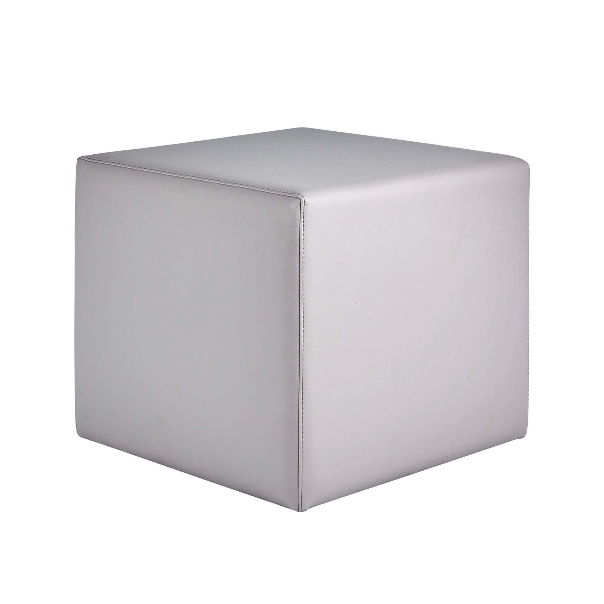 wuuhoo Sitzhocker Würfelhocker Mauri 45 x 45 x 40cm I Arbeitshocker, mit gummierten Rollen I Sitzhocker mit hochwertigerm Kunstleder Bezug