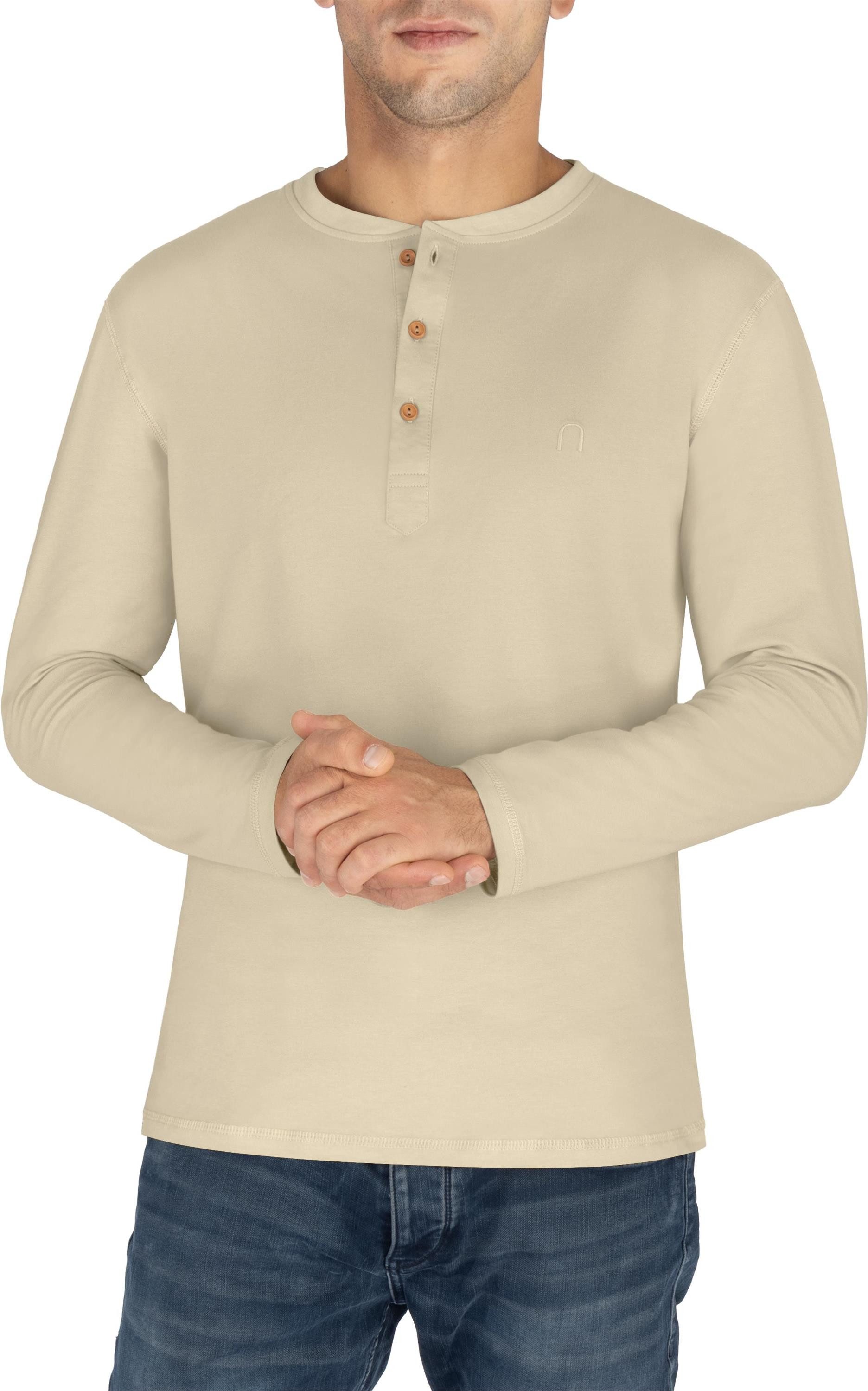 normani Langarmshirt Herren Langarm Shirt aus Bio-Baumwolle Neuville Basic günstig online kaufen