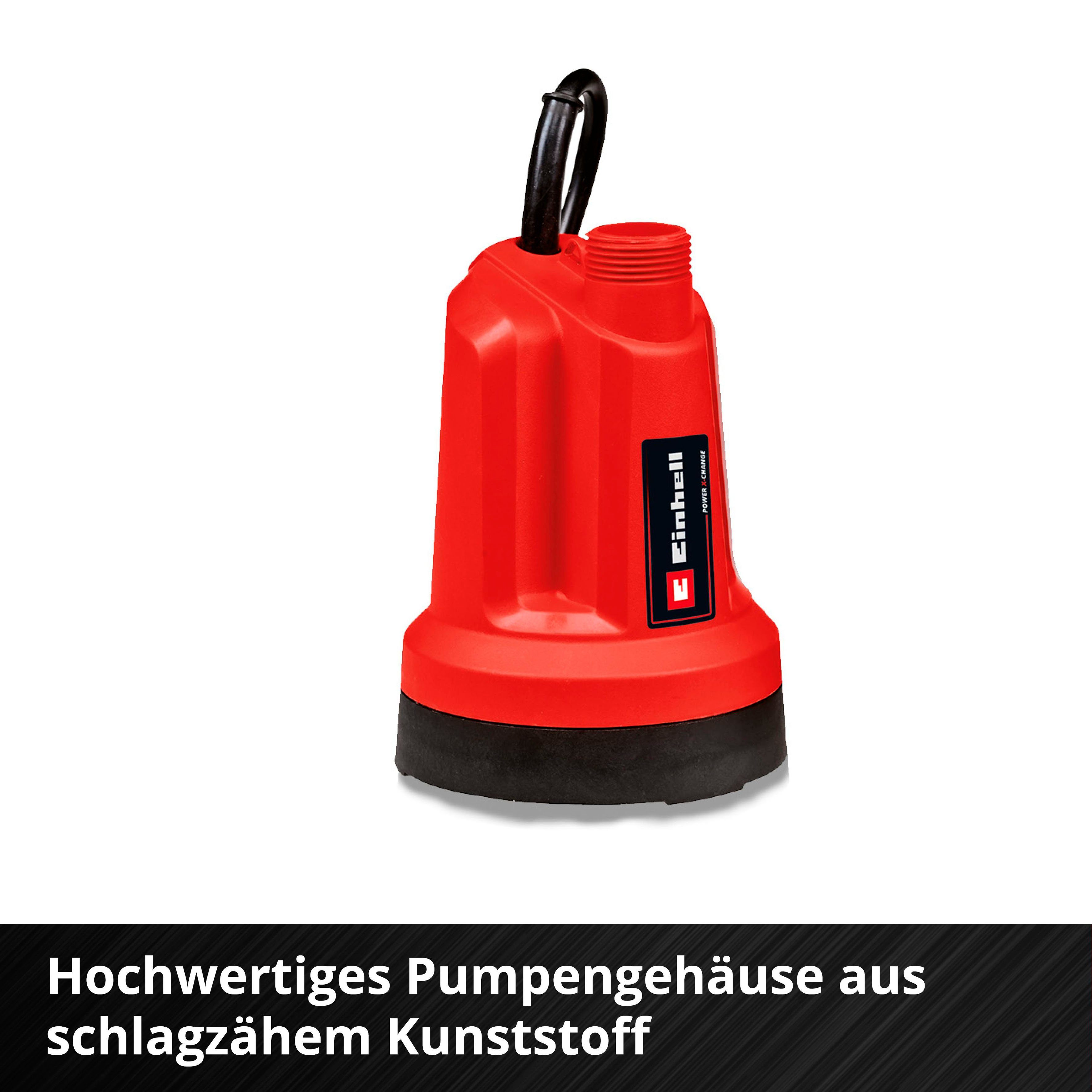 Einhell Klarwasserpumpe GE-SP 18 Li -Solo, 5000 l/h max. Fördermenge